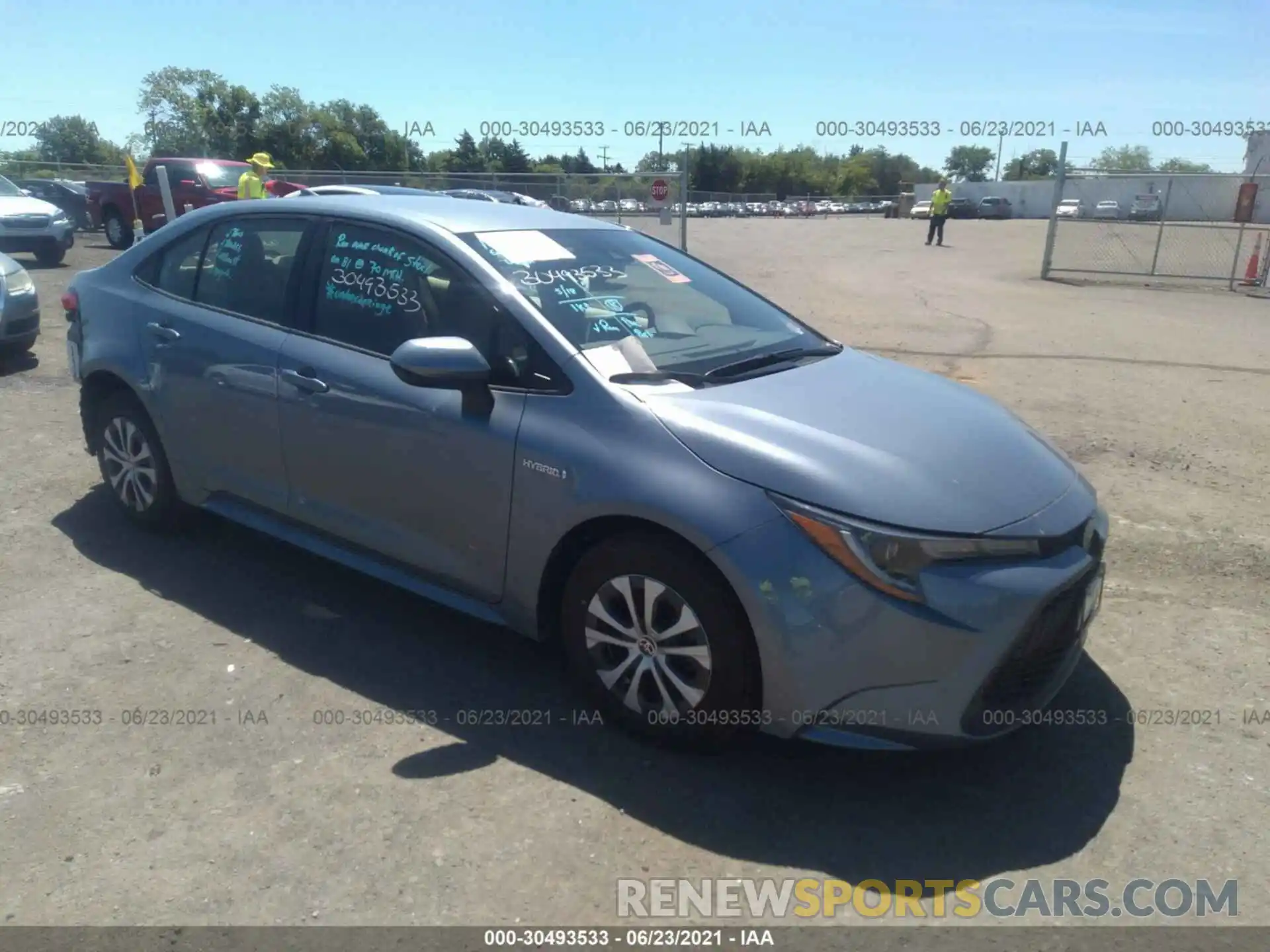 1 Photograph of a damaged car JTDEAMDE5MJ017733 TOYOTA COROLLA 2021