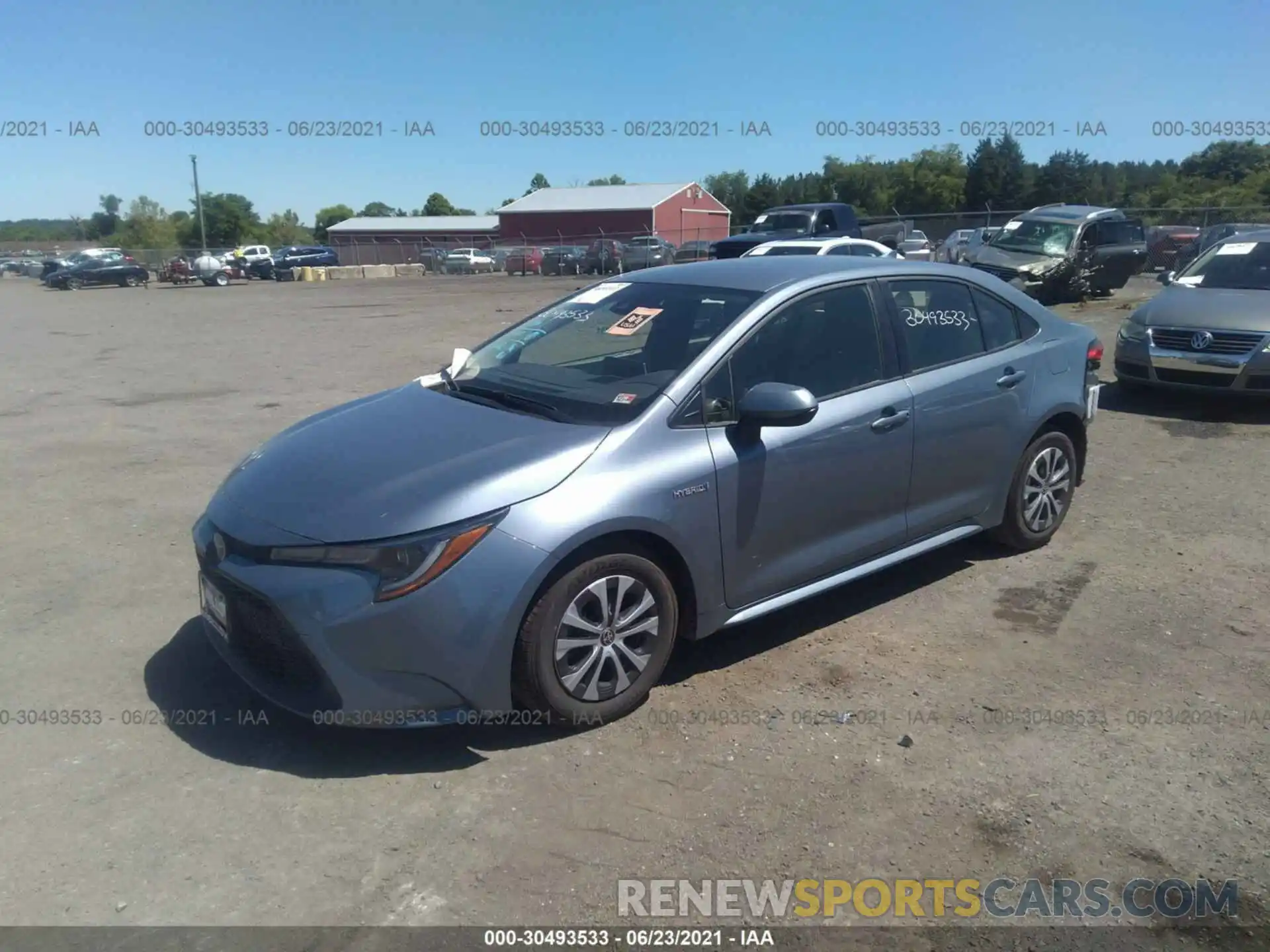 2 Photograph of a damaged car JTDEAMDE5MJ017733 TOYOTA COROLLA 2021