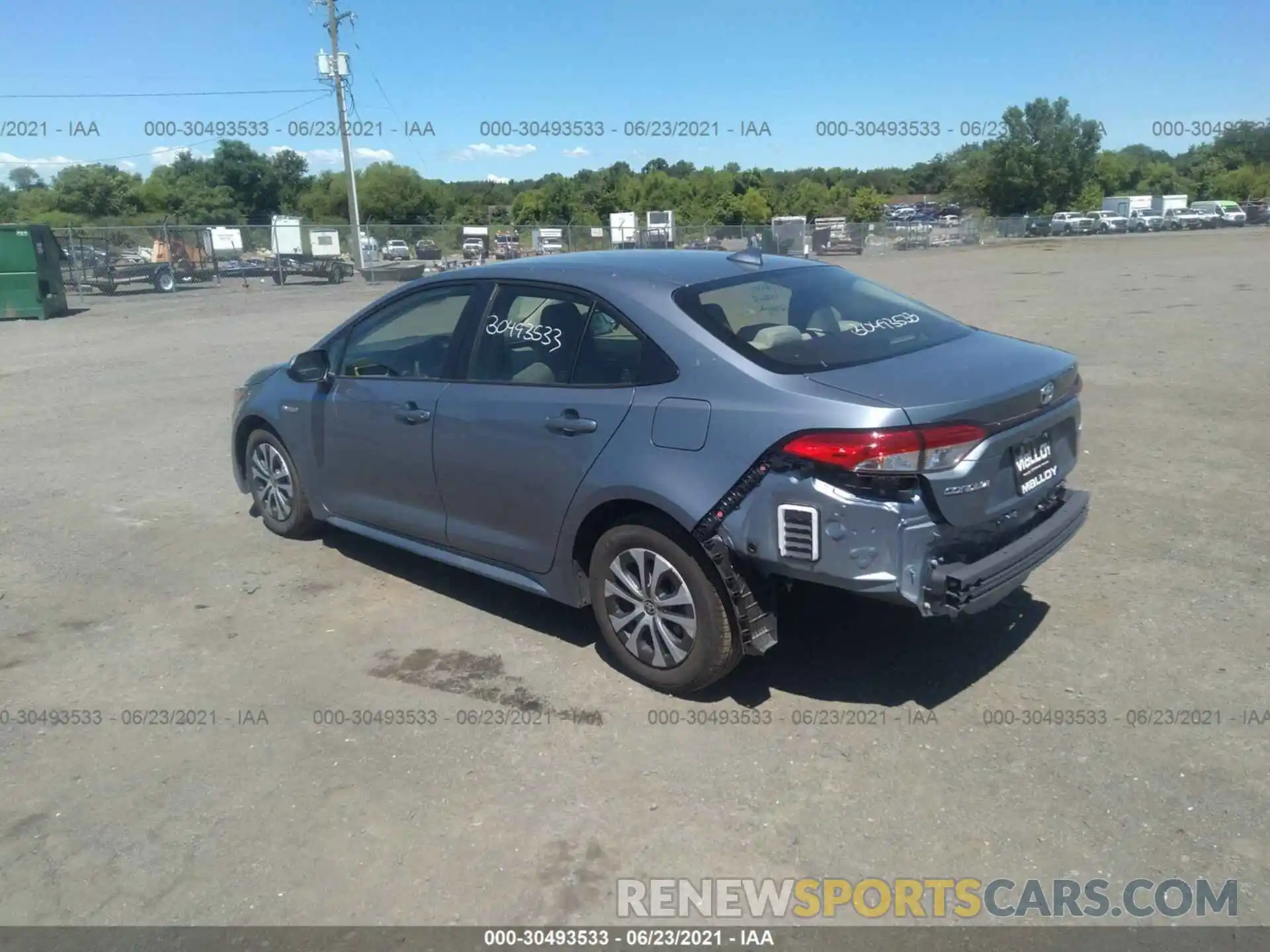 3 Photograph of a damaged car JTDEAMDE5MJ017733 TOYOTA COROLLA 2021