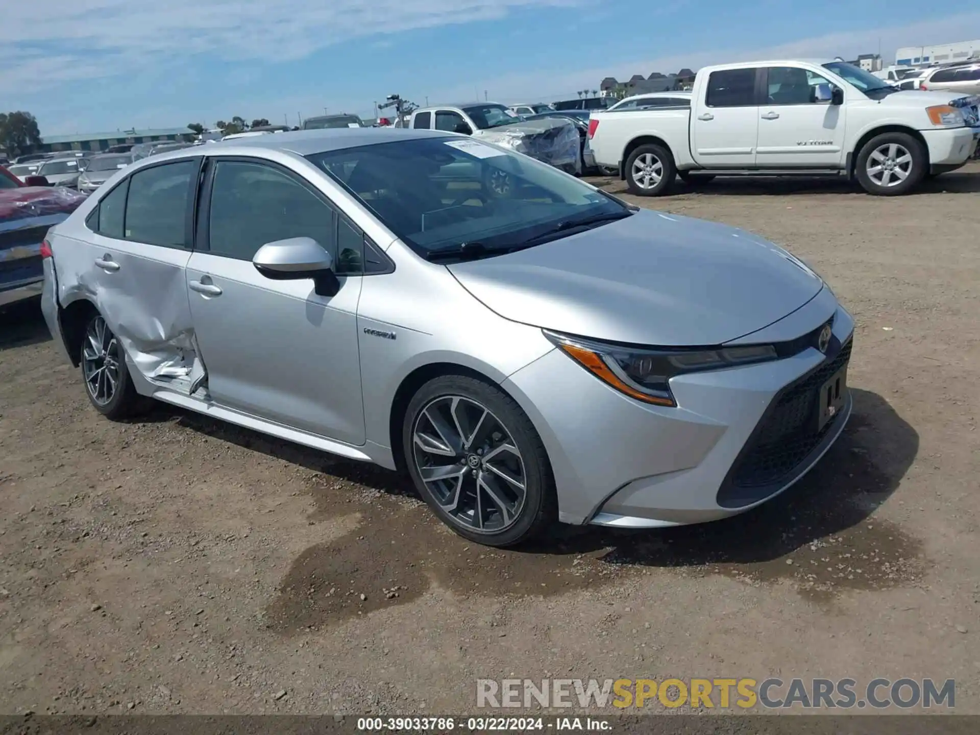 1 Photograph of a damaged car JTDEAMDE5MJ018039 TOYOTA COROLLA 2021