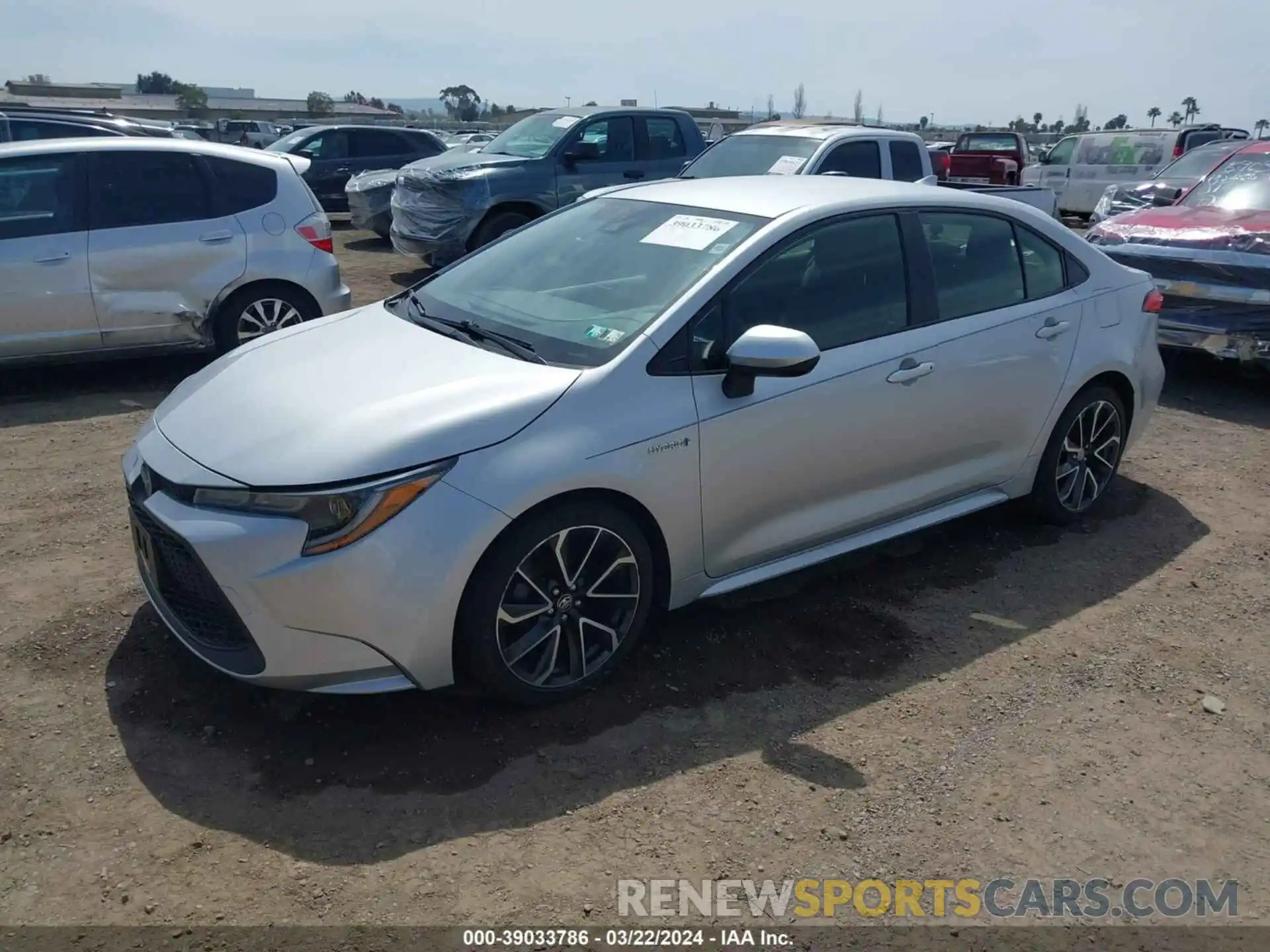 2 Photograph of a damaged car JTDEAMDE5MJ018039 TOYOTA COROLLA 2021