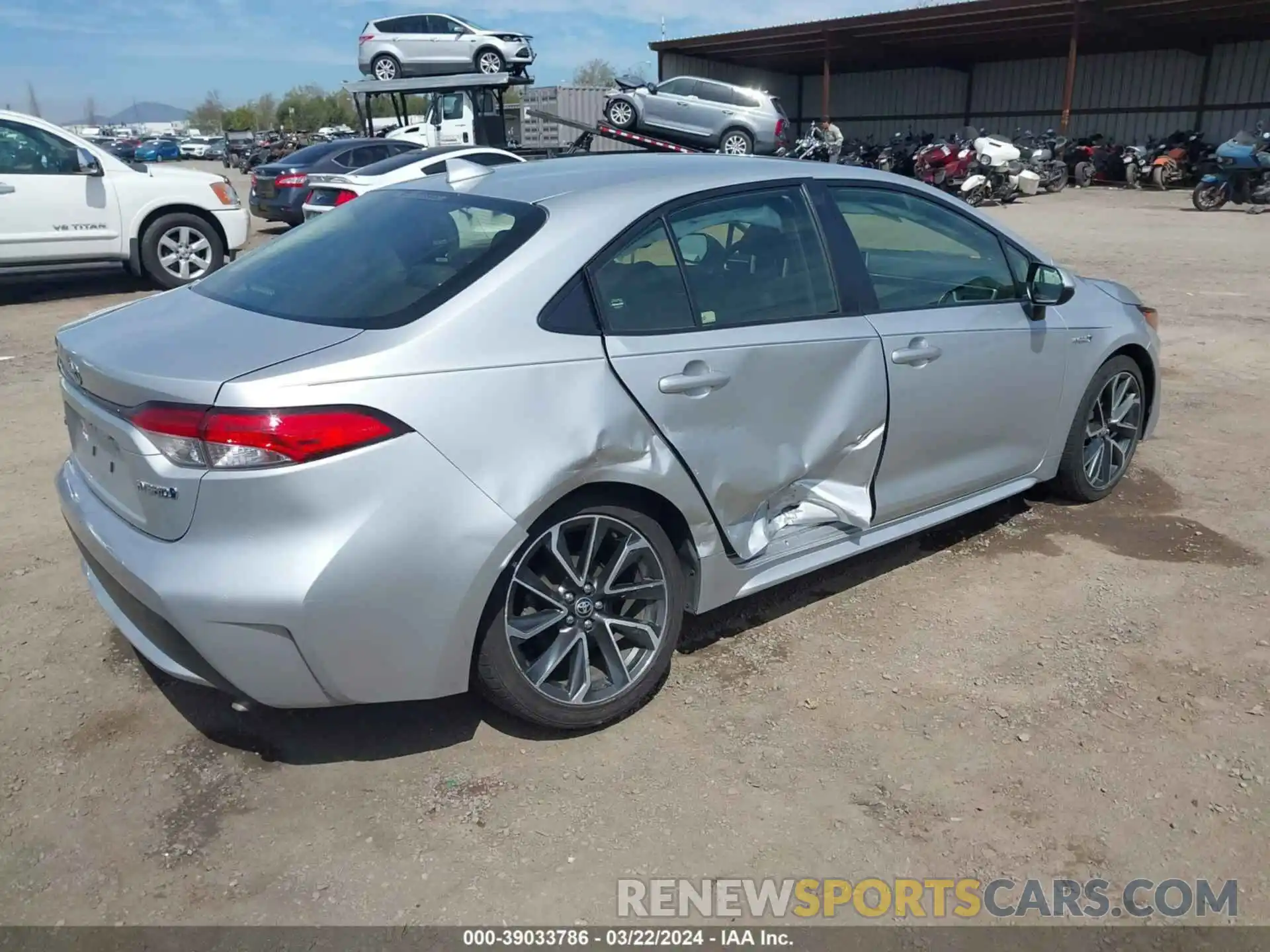 4 Photograph of a damaged car JTDEAMDE5MJ018039 TOYOTA COROLLA 2021