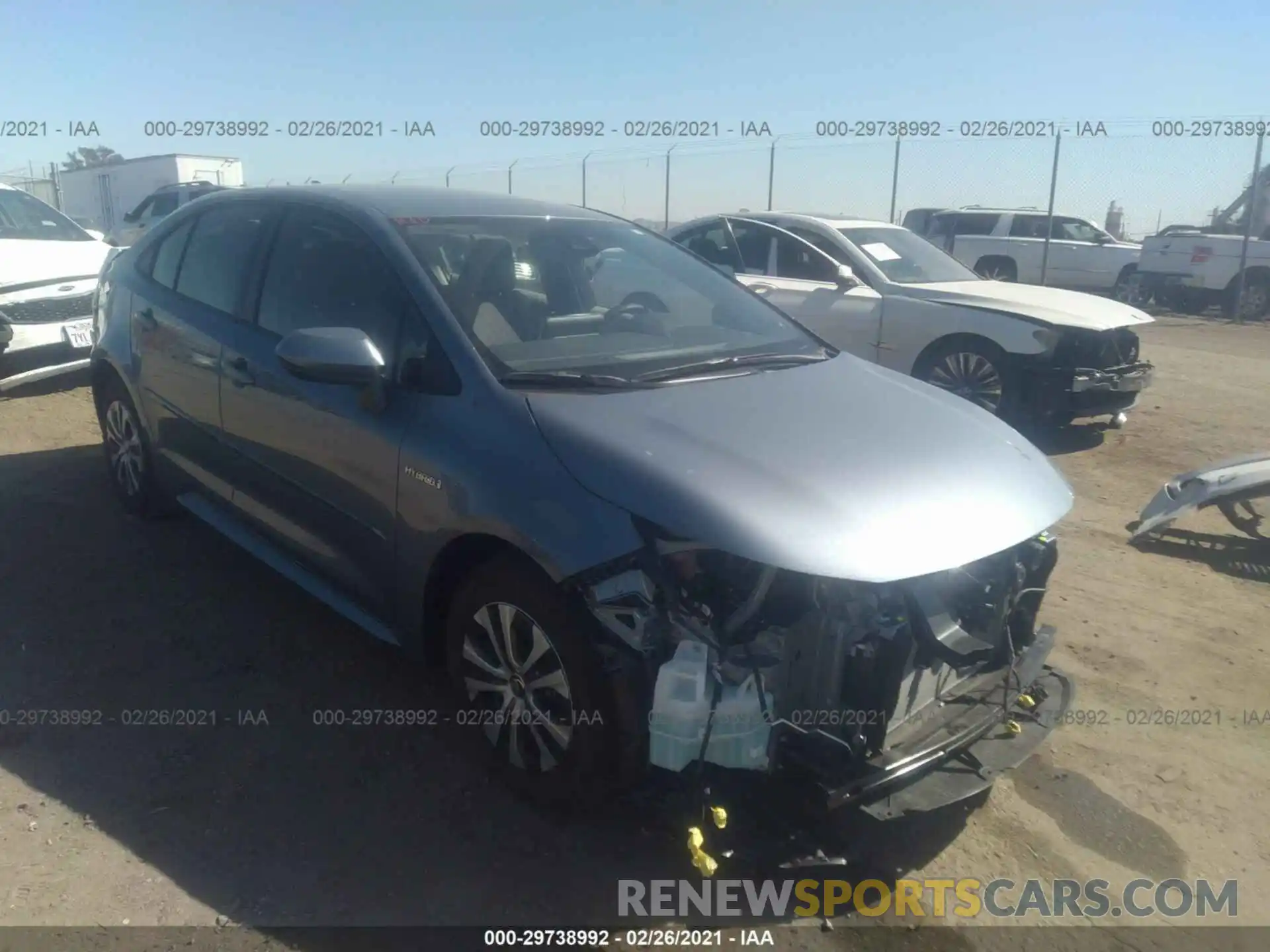 1 Photograph of a damaged car JTDEAMDE5MJ018963 TOYOTA COROLLA 2021