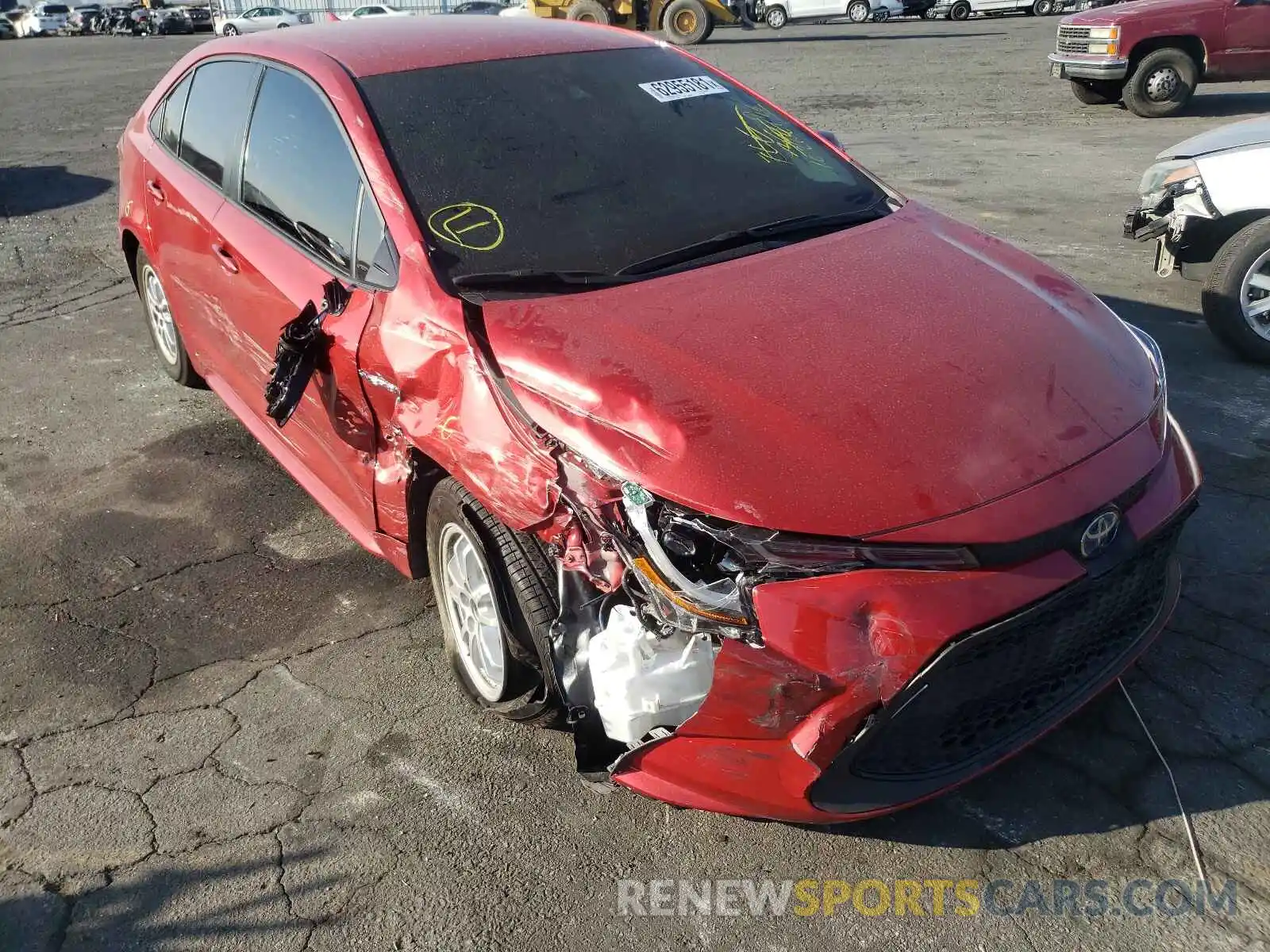 1 Photograph of a damaged car JTDEAMDE5MJ019756 TOYOTA COROLLA 2021