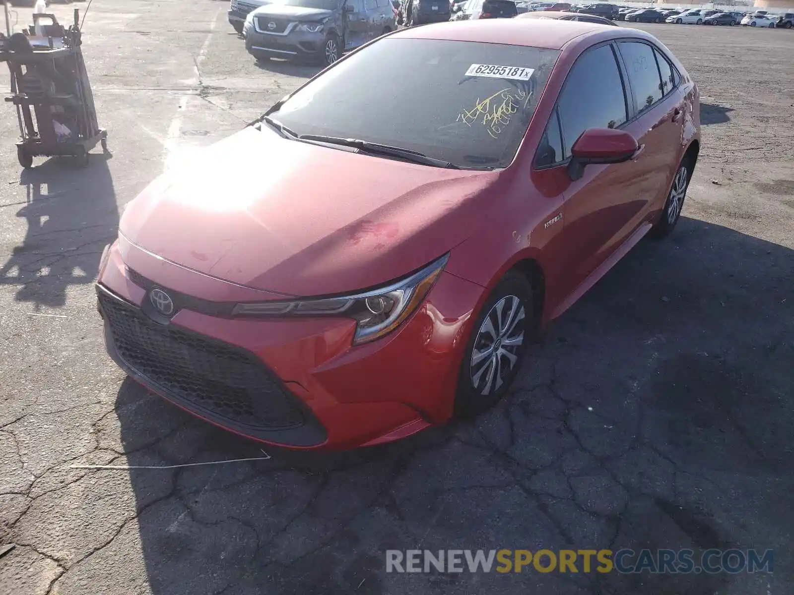 2 Photograph of a damaged car JTDEAMDE5MJ019756 TOYOTA COROLLA 2021