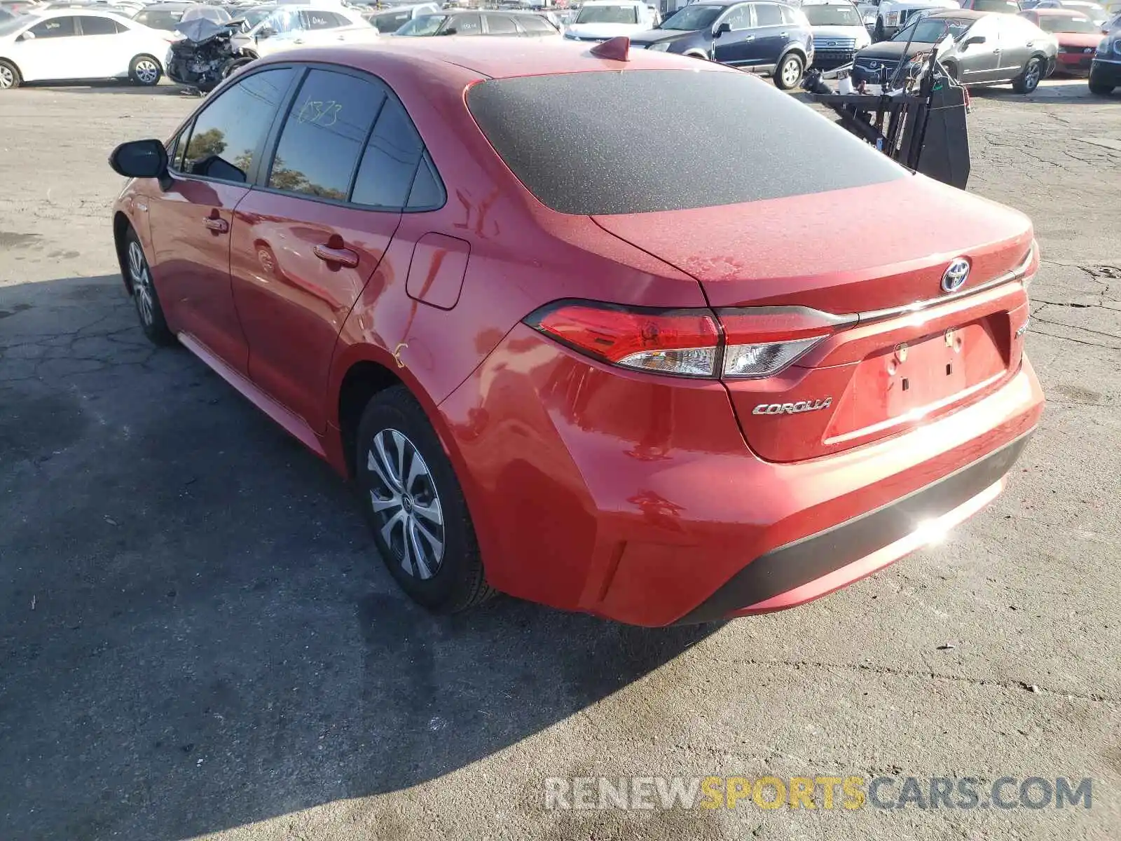 3 Photograph of a damaged car JTDEAMDE5MJ019756 TOYOTA COROLLA 2021