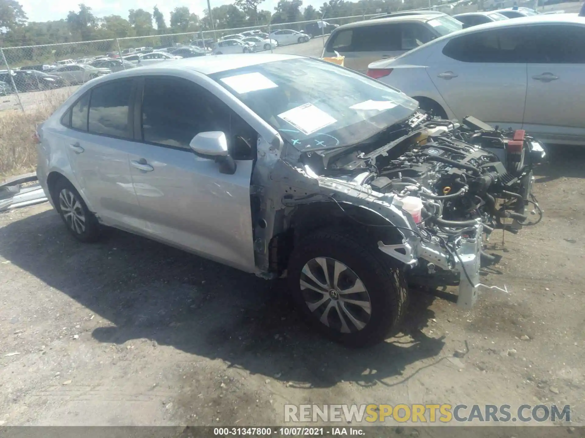 1 Photograph of a damaged car JTDEAMDE5MJ023998 TOYOTA COROLLA 2021