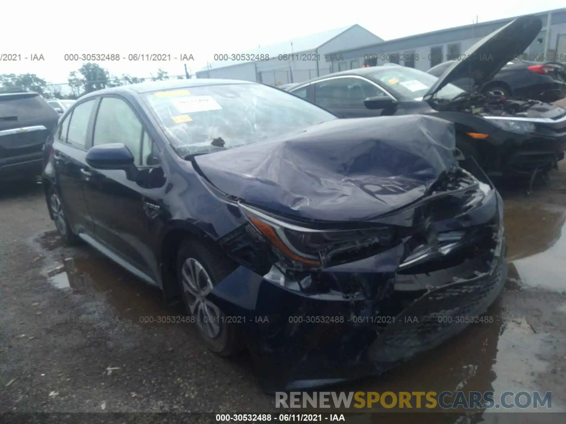 1 Photograph of a damaged car JTDEAMDE5MJ024519 TOYOTA COROLLA 2021