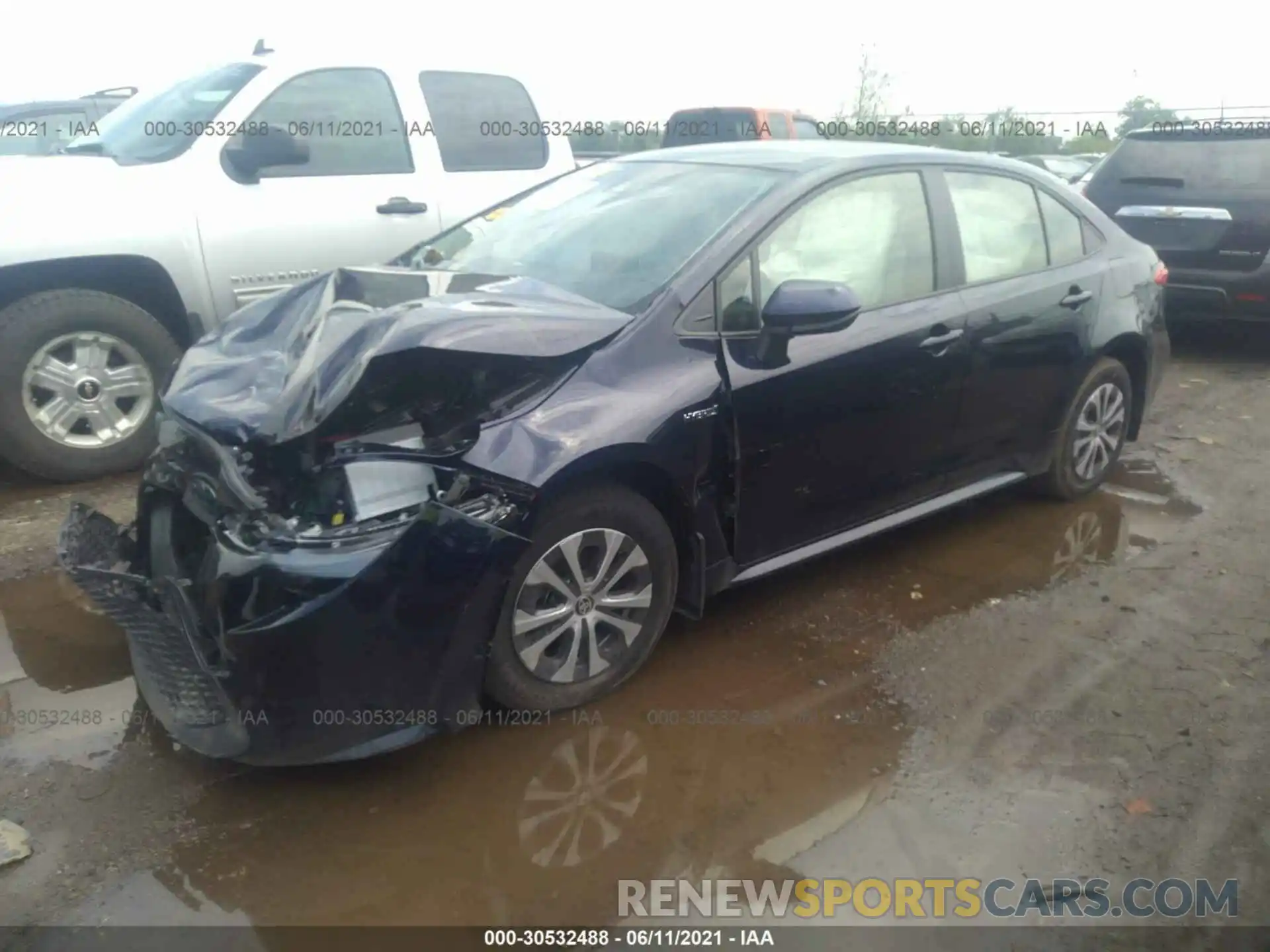 2 Photograph of a damaged car JTDEAMDE5MJ024519 TOYOTA COROLLA 2021