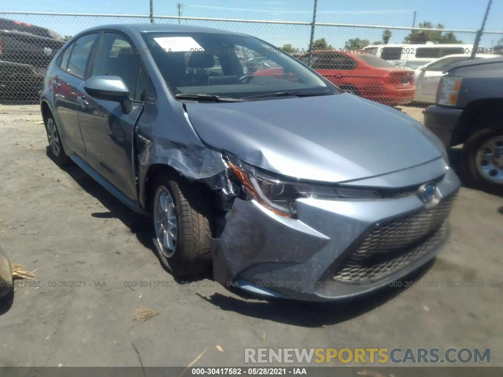 1 Photograph of a damaged car JTDEAMDE5MJ024990 TOYOTA COROLLA 2021