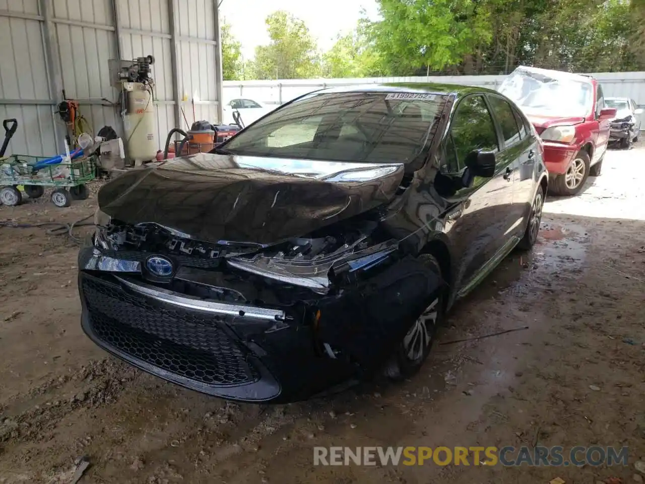 2 Photograph of a damaged car JTDEAMDE5MJ025895 TOYOTA COROLLA 2021