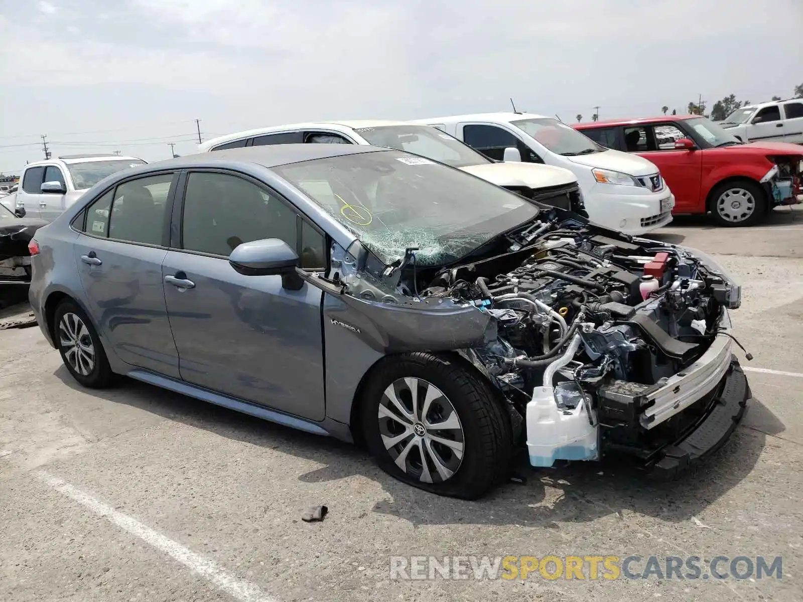 1 Photograph of a damaged car JTDEAMDE5MJ027226 TOYOTA COROLLA 2021