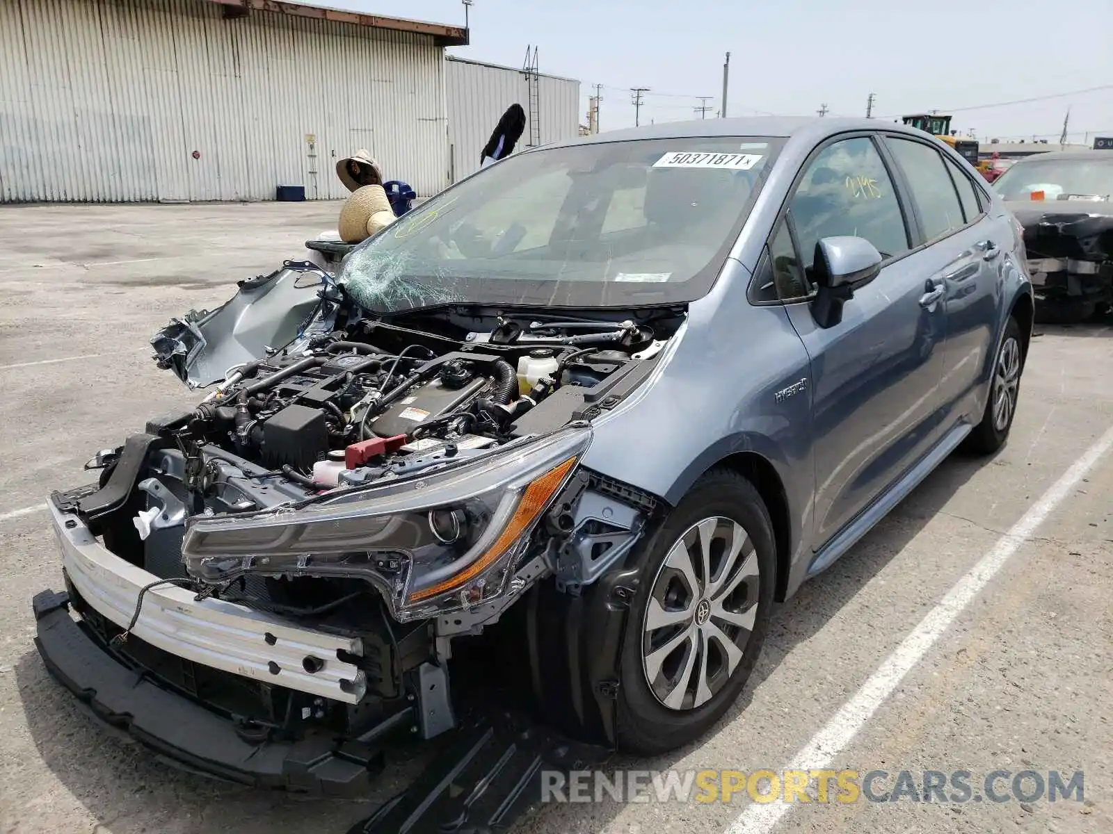 2 Photograph of a damaged car JTDEAMDE5MJ027226 TOYOTA COROLLA 2021