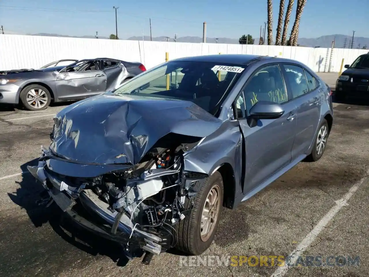 2 Photograph of a damaged car JTDEAMDE5MJ027548 TOYOTA COROLLA 2021