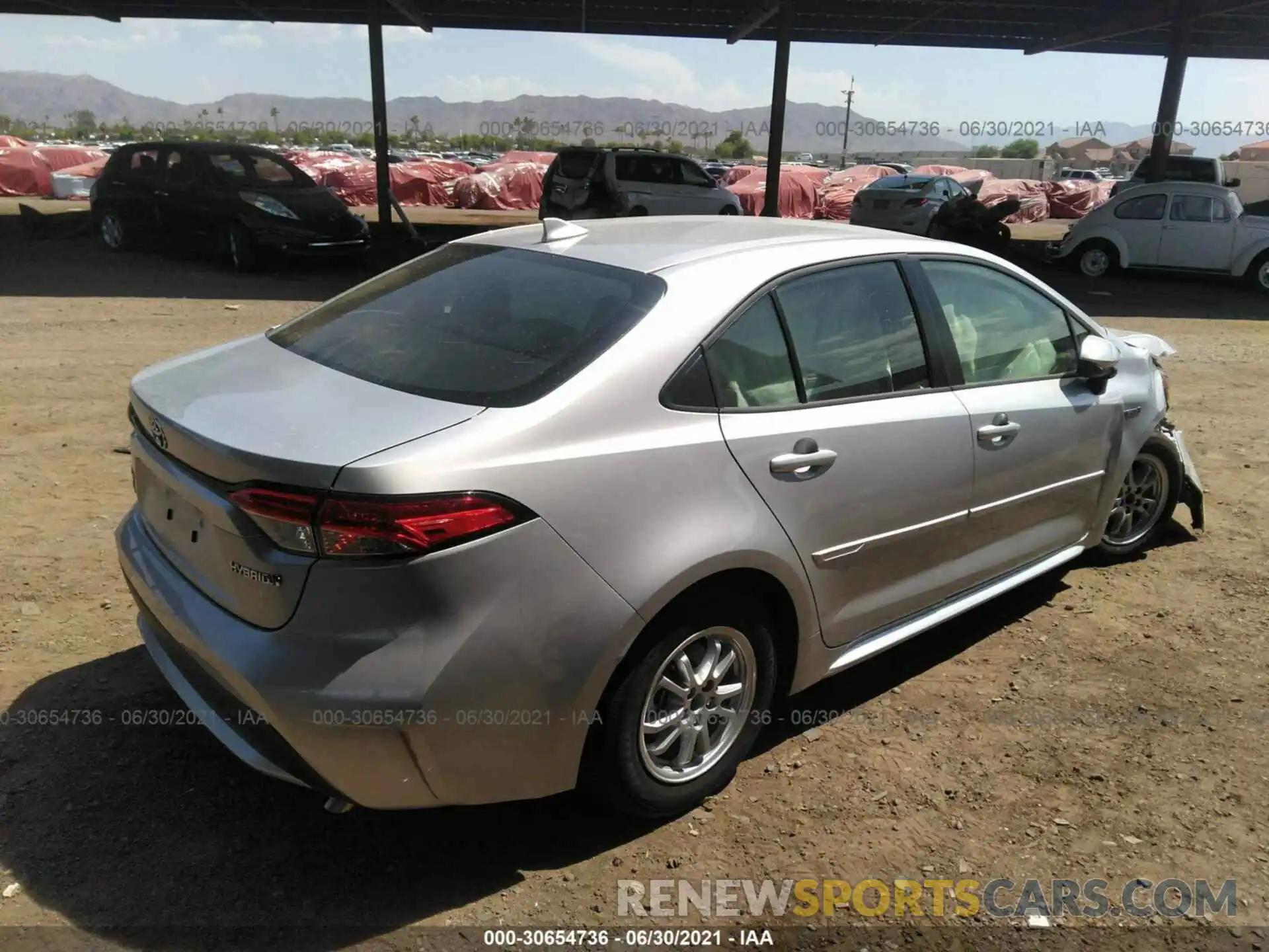 4 Photograph of a damaged car JTDEAMDE5MJ029137 TOYOTA COROLLA 2021