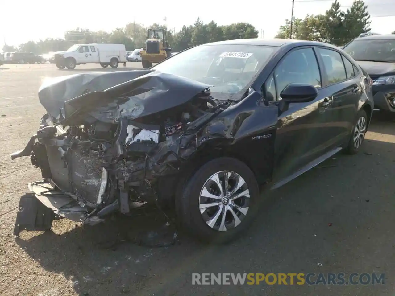 2 Photograph of a damaged car JTDEAMDE5MJ029140 TOYOTA COROLLA 2021