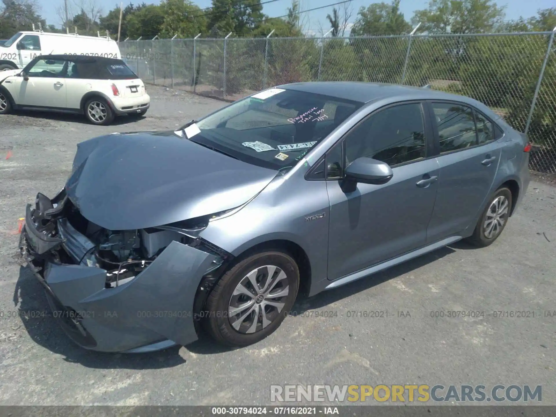 2 Photograph of a damaged car JTDEAMDE5MJ030546 TOYOTA COROLLA 2021