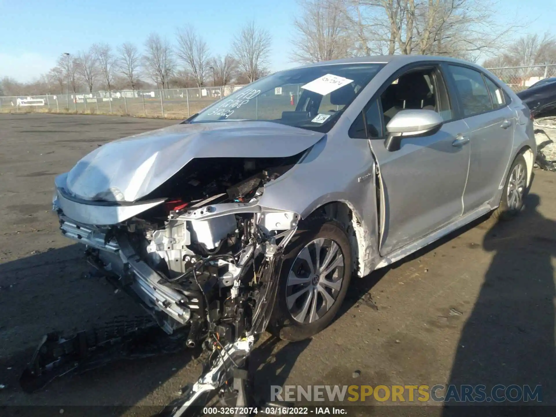 2 Photograph of a damaged car JTDEAMDE5MJ034788 TOYOTA COROLLA 2021