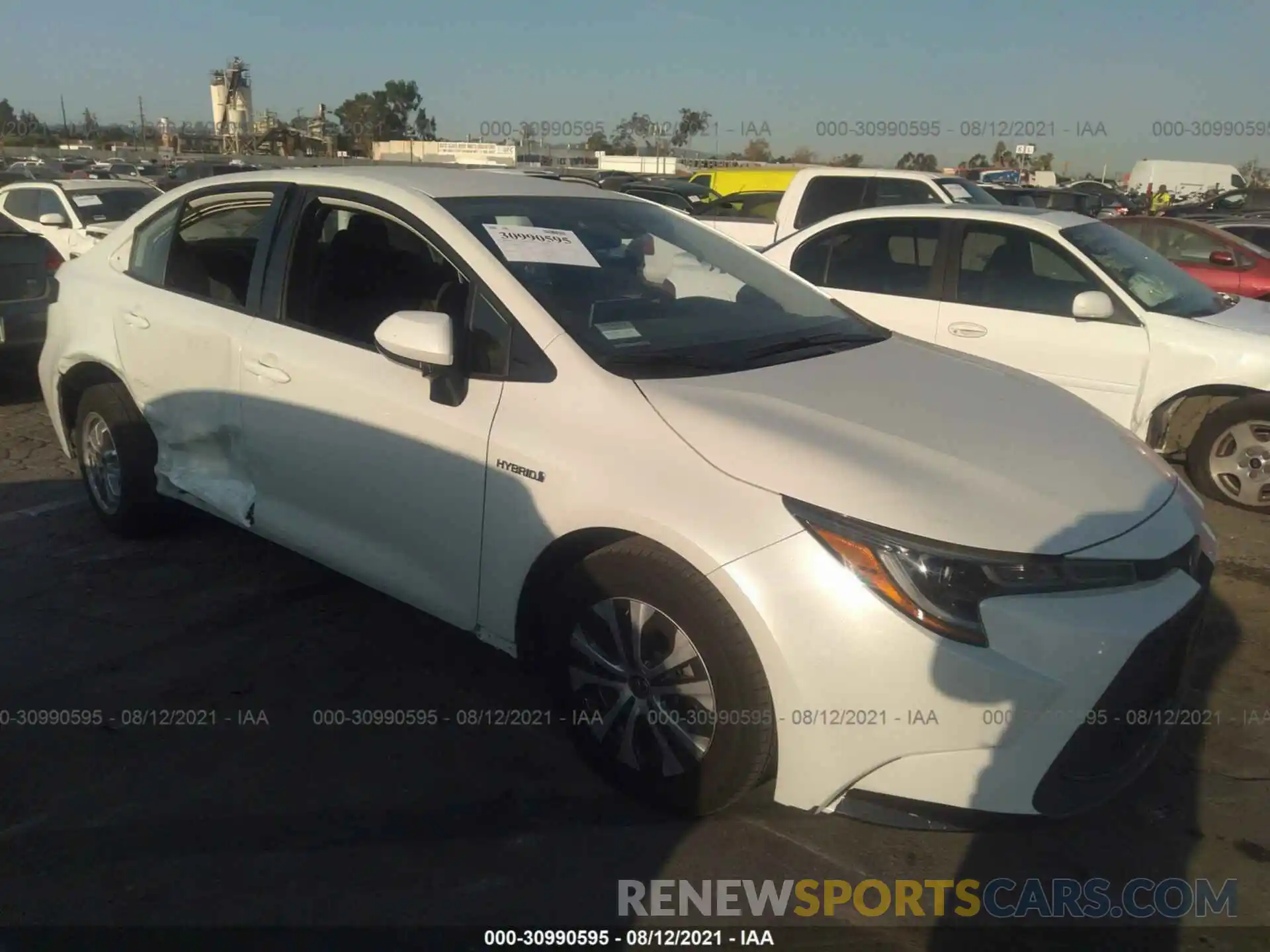 1 Photograph of a damaged car JTDEAMDE6MJ000519 TOYOTA COROLLA 2021