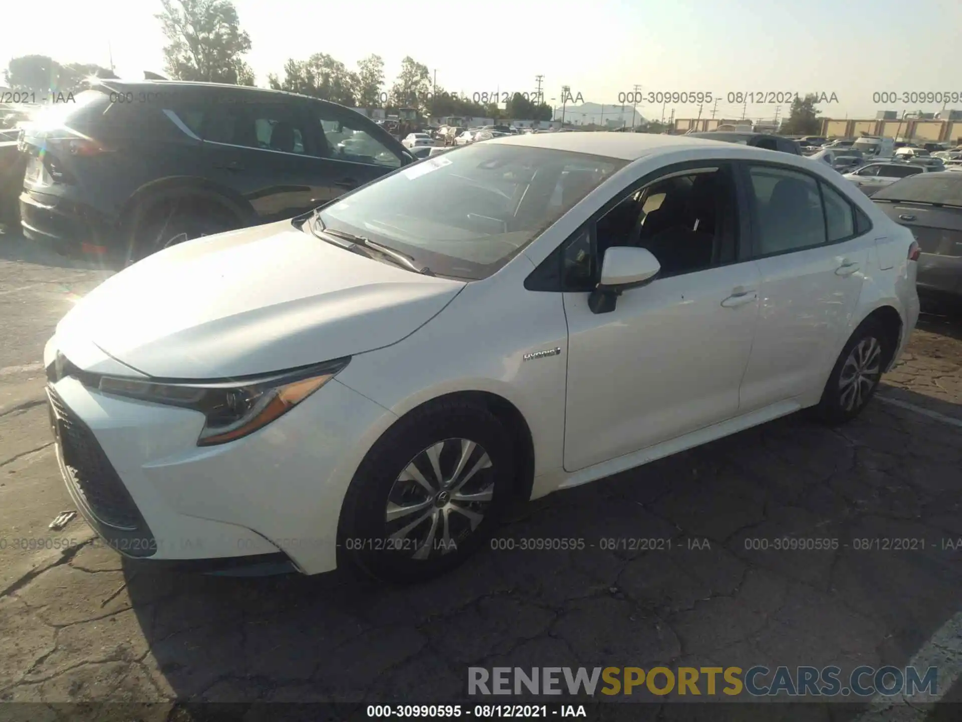 2 Photograph of a damaged car JTDEAMDE6MJ000519 TOYOTA COROLLA 2021