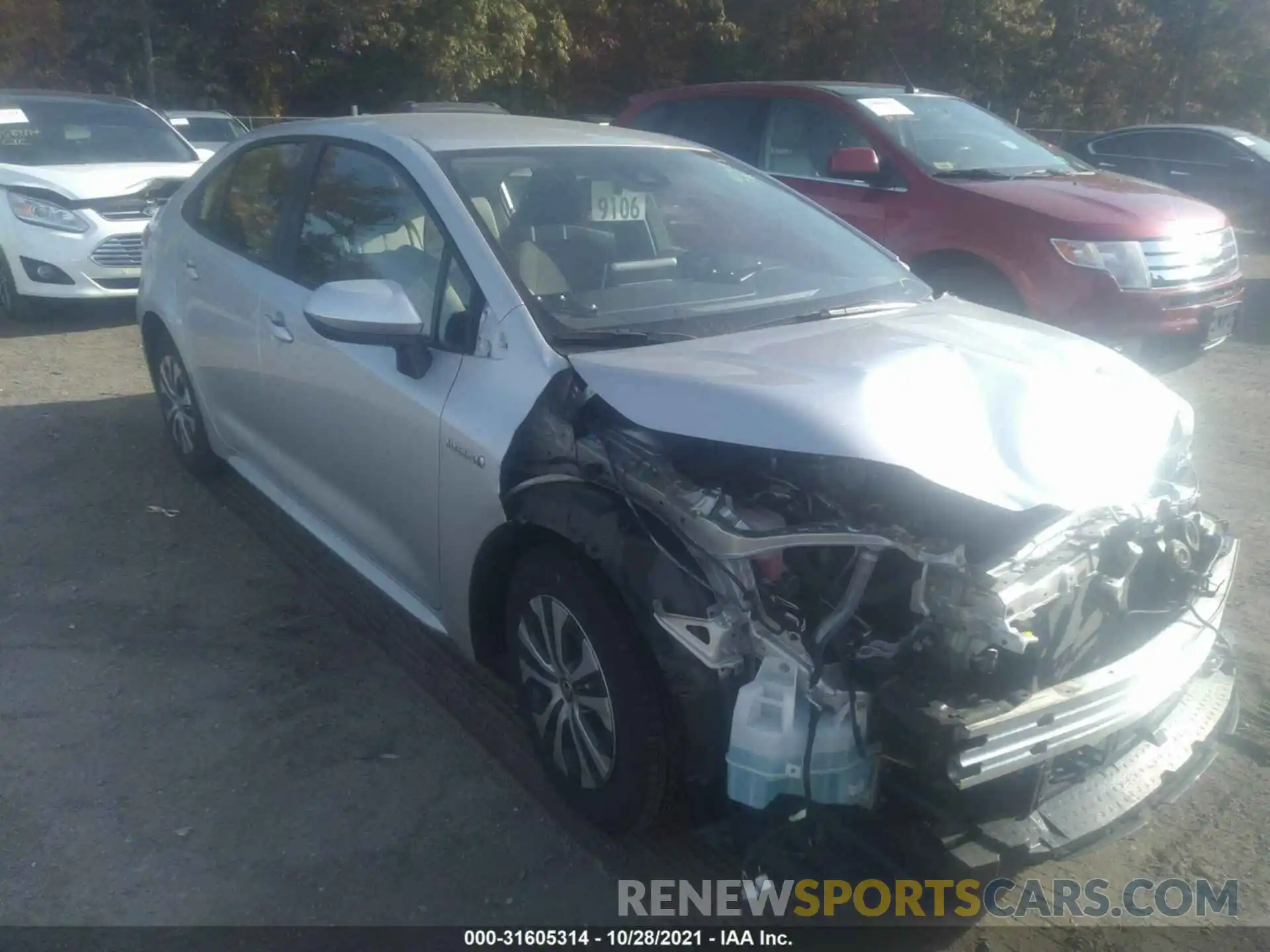 1 Photograph of a damaged car JTDEAMDE6MJ001170 TOYOTA COROLLA 2021