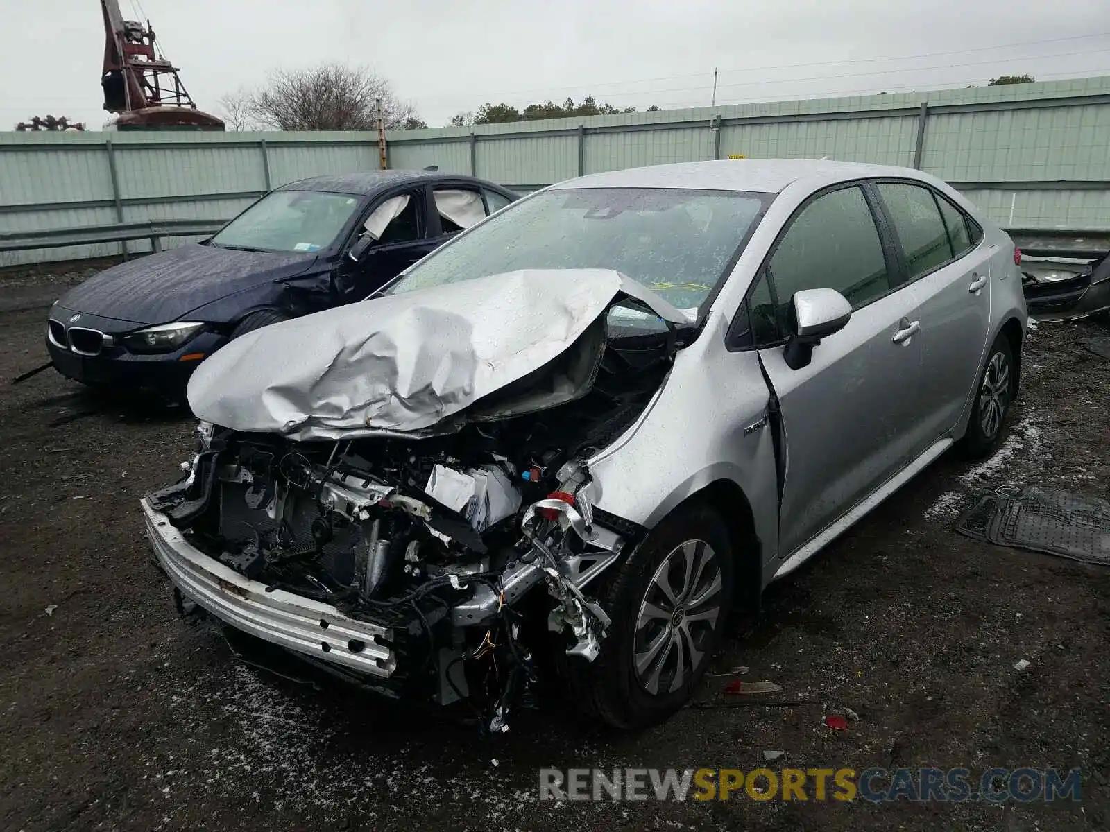 2 Photograph of a damaged car JTDEAMDE6MJ001508 TOYOTA COROLLA 2021