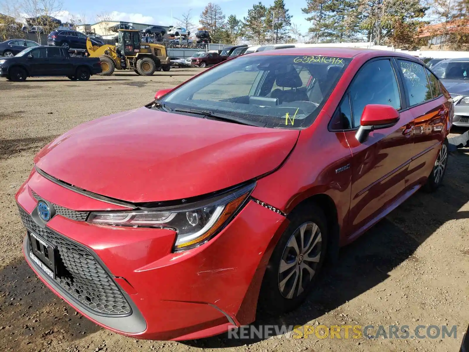 2 Photograph of a damaged car JTDEAMDE6MJ002058 TOYOTA COROLLA 2021