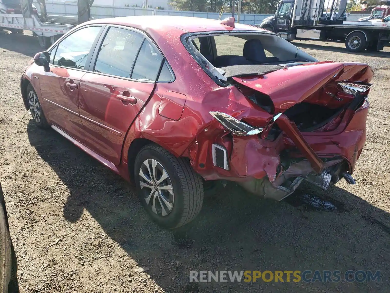 3 Photograph of a damaged car JTDEAMDE6MJ002058 TOYOTA COROLLA 2021