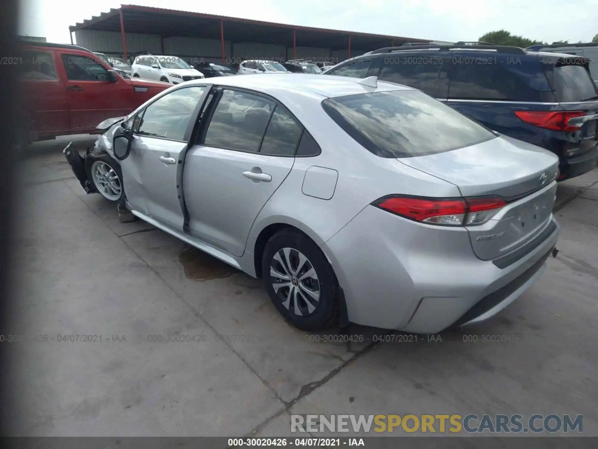 3 Photograph of a damaged car JTDEAMDE6MJ002268 TOYOTA COROLLA 2021