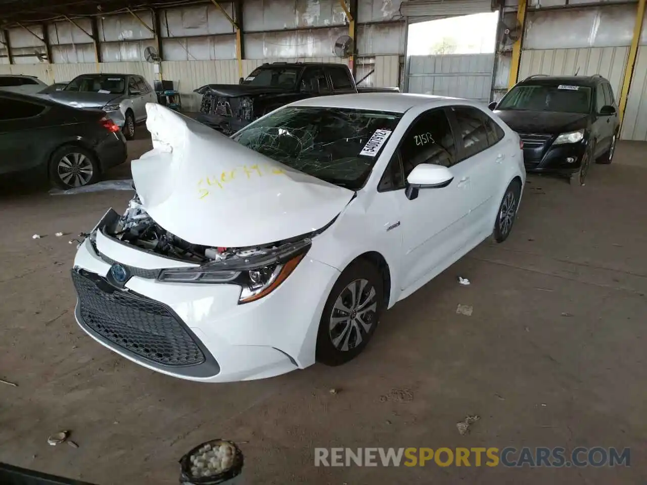 2 Photograph of a damaged car JTDEAMDE6MJ003548 TOYOTA COROLLA 2021