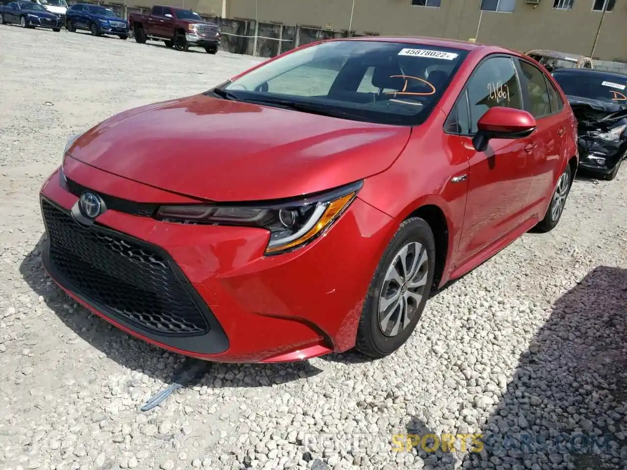 2 Photograph of a damaged car JTDEAMDE6MJ003582 TOYOTA COROLLA 2021