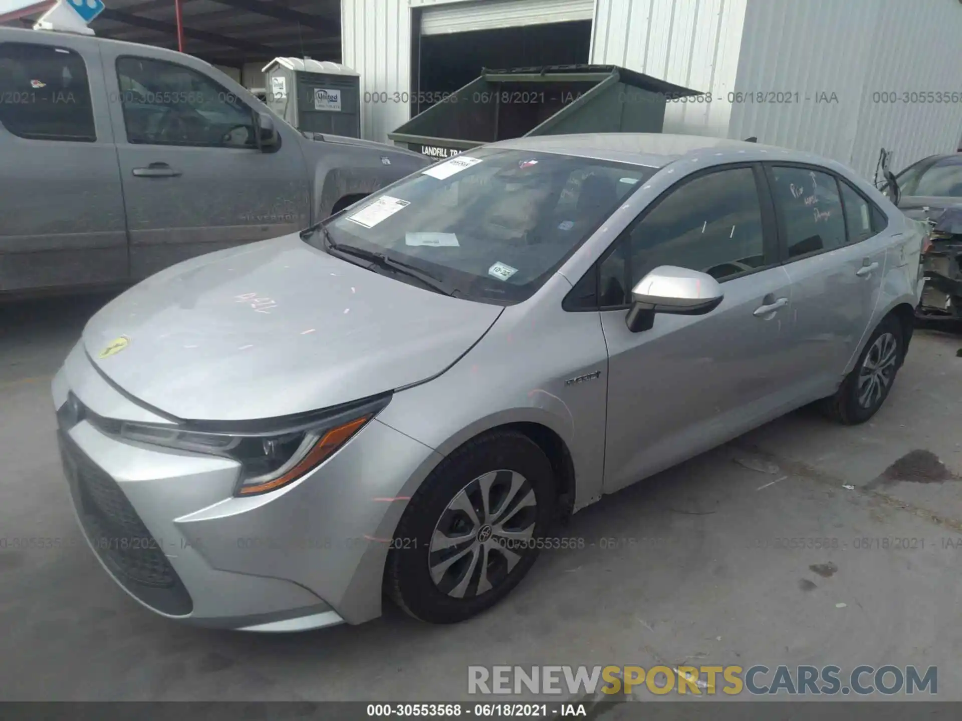 2 Photograph of a damaged car JTDEAMDE6MJ004408 TOYOTA COROLLA 2021