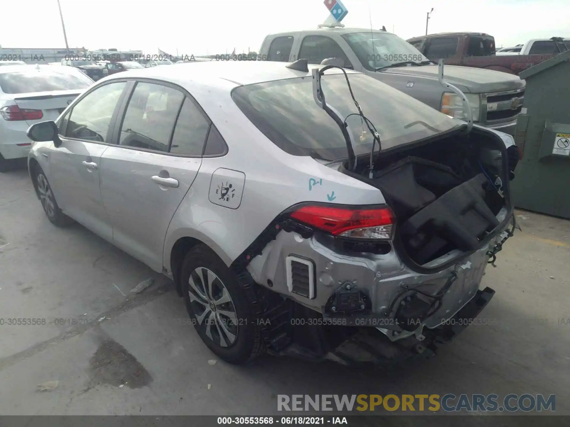 3 Photograph of a damaged car JTDEAMDE6MJ004408 TOYOTA COROLLA 2021