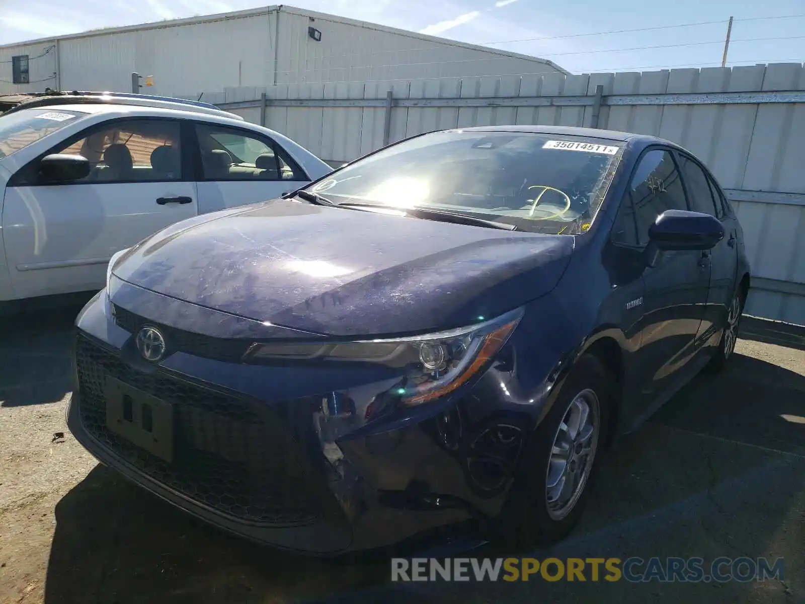 2 Photograph of a damaged car JTDEAMDE6MJ005087 TOYOTA COROLLA 2021