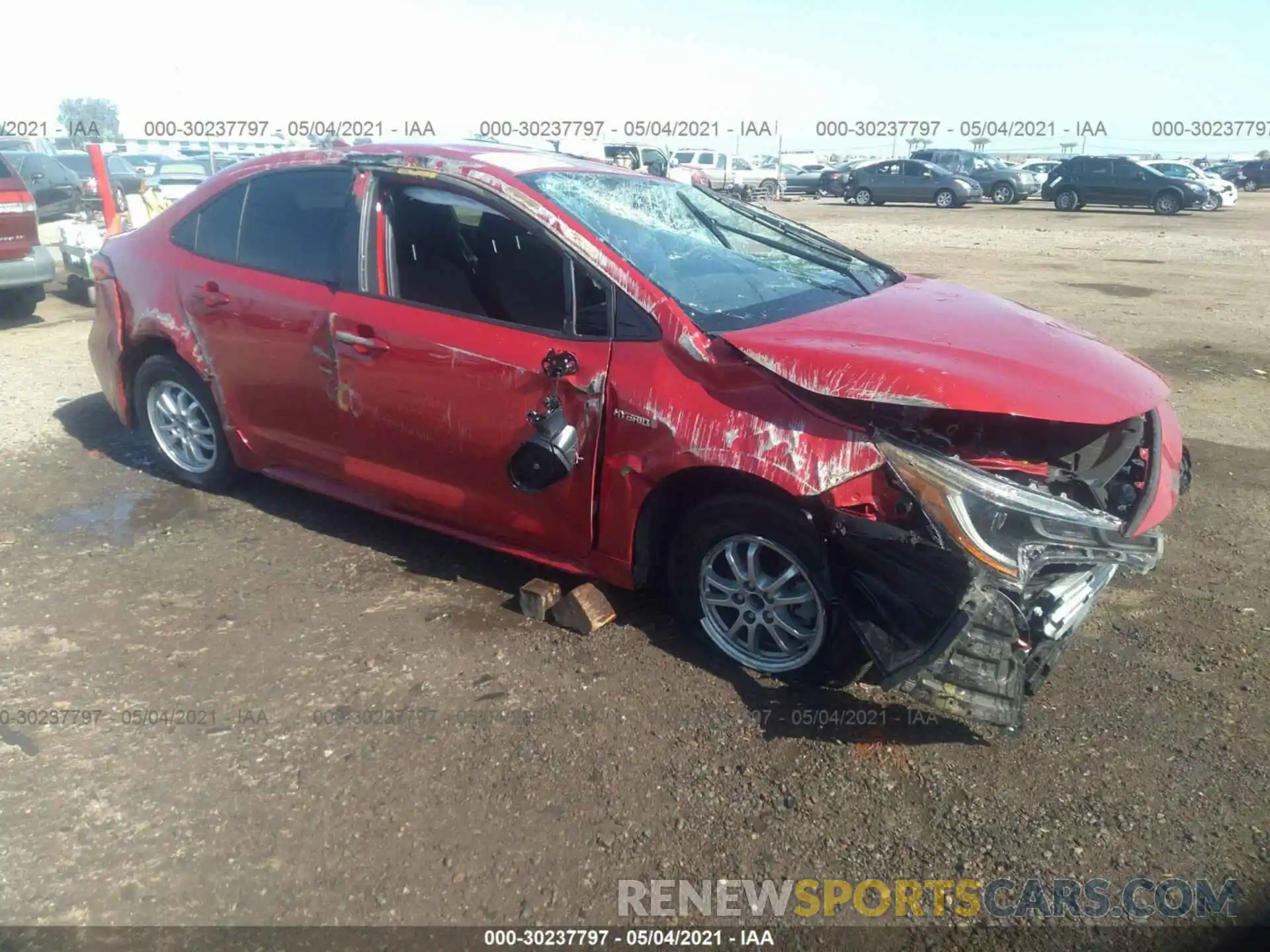 1 Photograph of a damaged car JTDEAMDE6MJ005168 TOYOTA COROLLA 2021