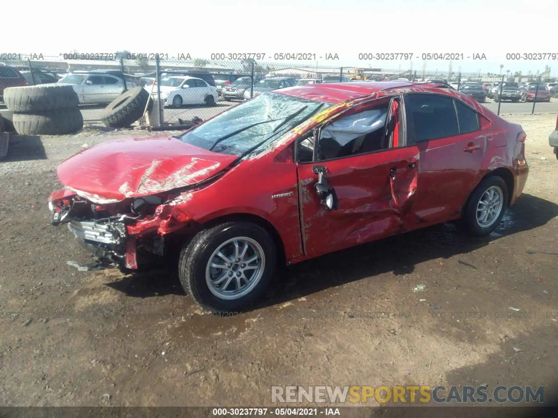 2 Photograph of a damaged car JTDEAMDE6MJ005168 TOYOTA COROLLA 2021