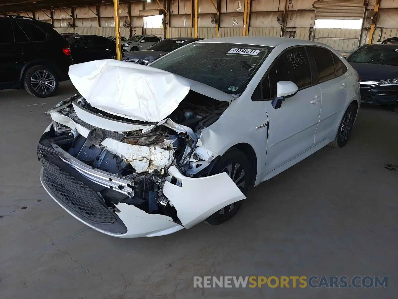 2 Photograph of a damaged car JTDEAMDE6MJ005610 TOYOTA COROLLA 2021