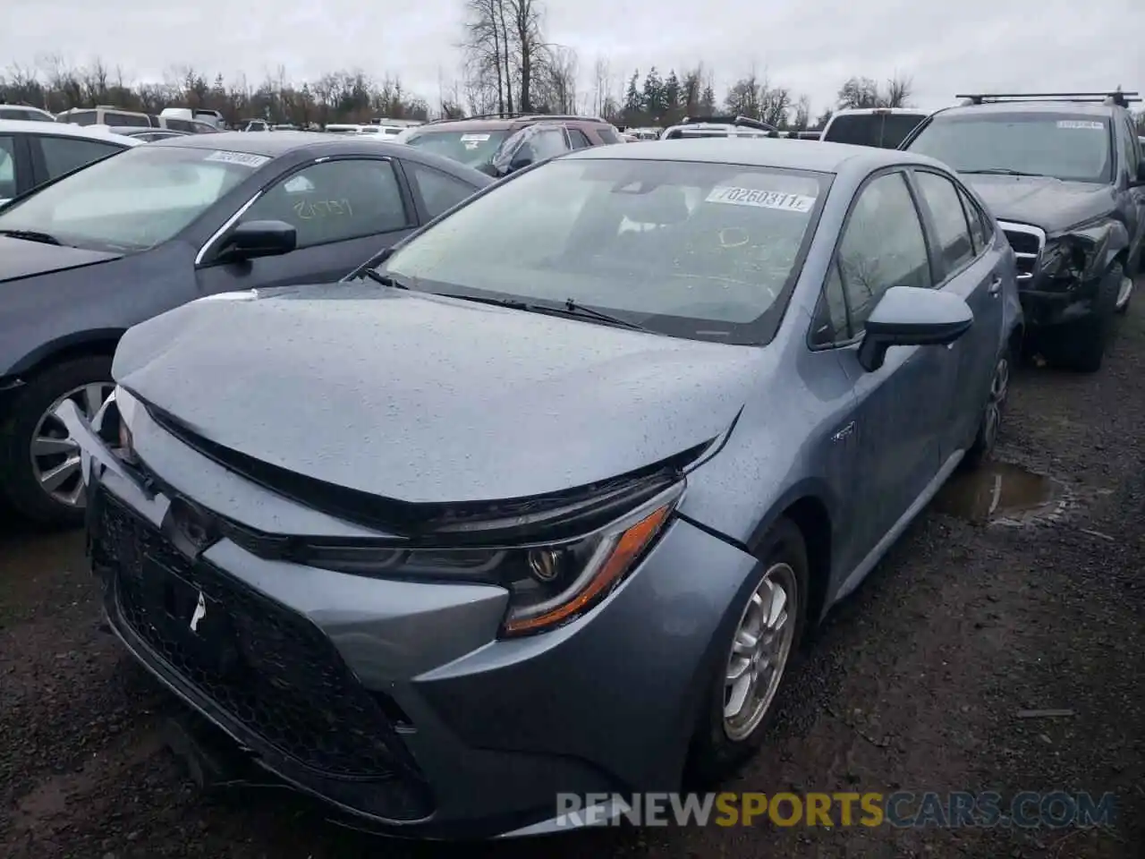 2 Photograph of a damaged car JTDEAMDE6MJ006076 TOYOTA COROLLA 2021