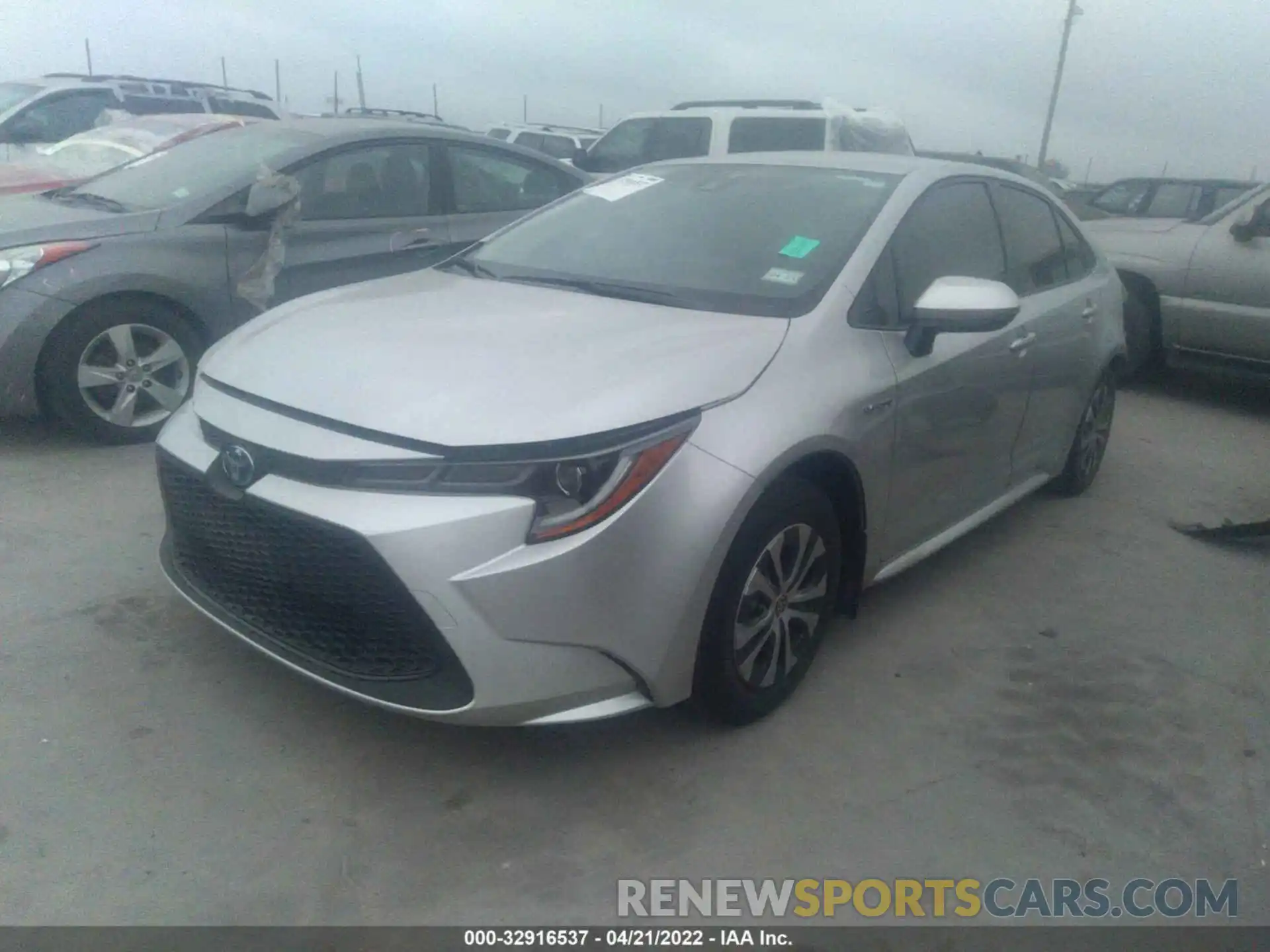 2 Photograph of a damaged car JTDEAMDE6MJ006448 TOYOTA COROLLA 2021