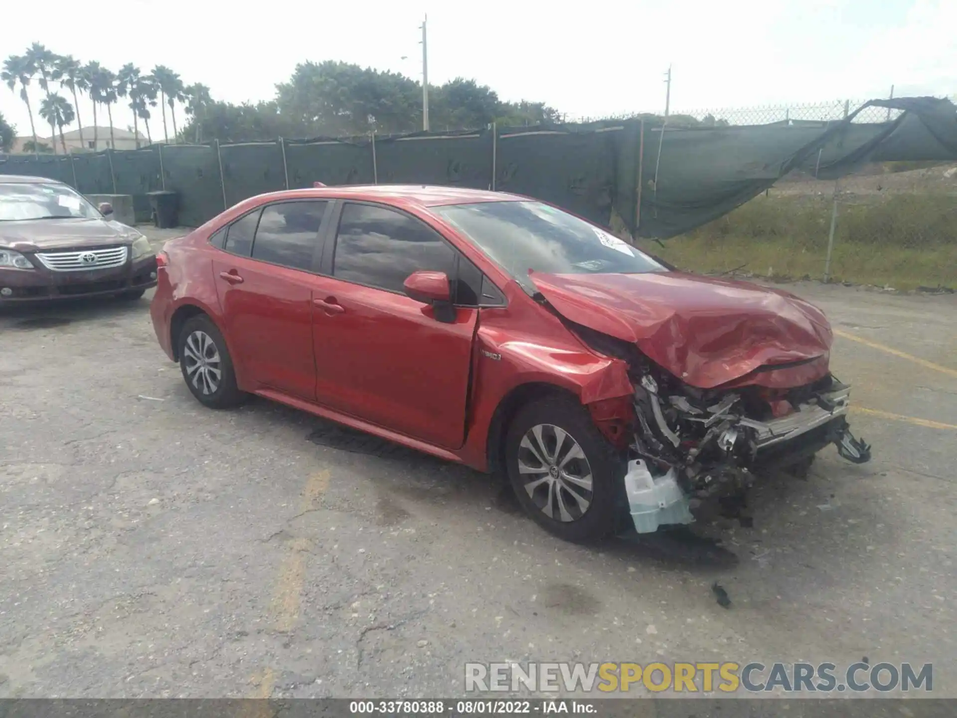 1 Photograph of a damaged car JTDEAMDE6MJ007888 TOYOTA COROLLA 2021