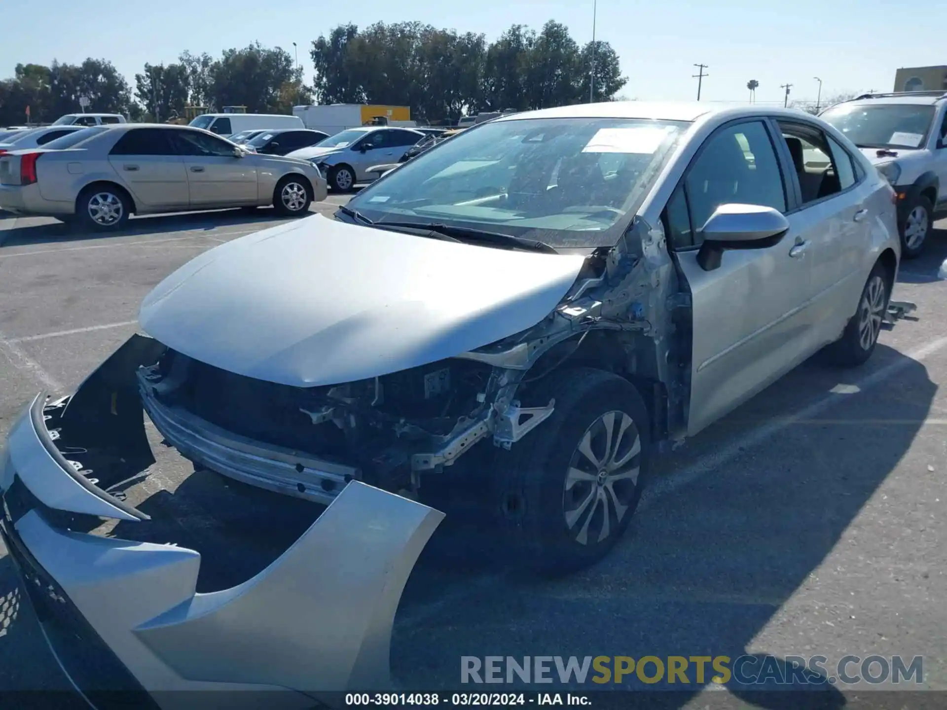 2 Photograph of a damaged car JTDEAMDE6MJ008636 TOYOTA COROLLA 2021