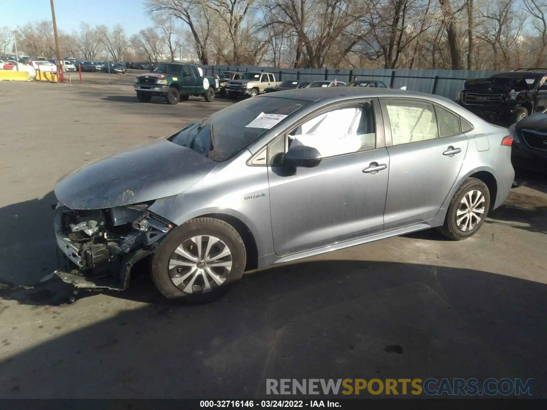 2 Photograph of a damaged car JTDEAMDE6MJ008717 TOYOTA COROLLA 2021