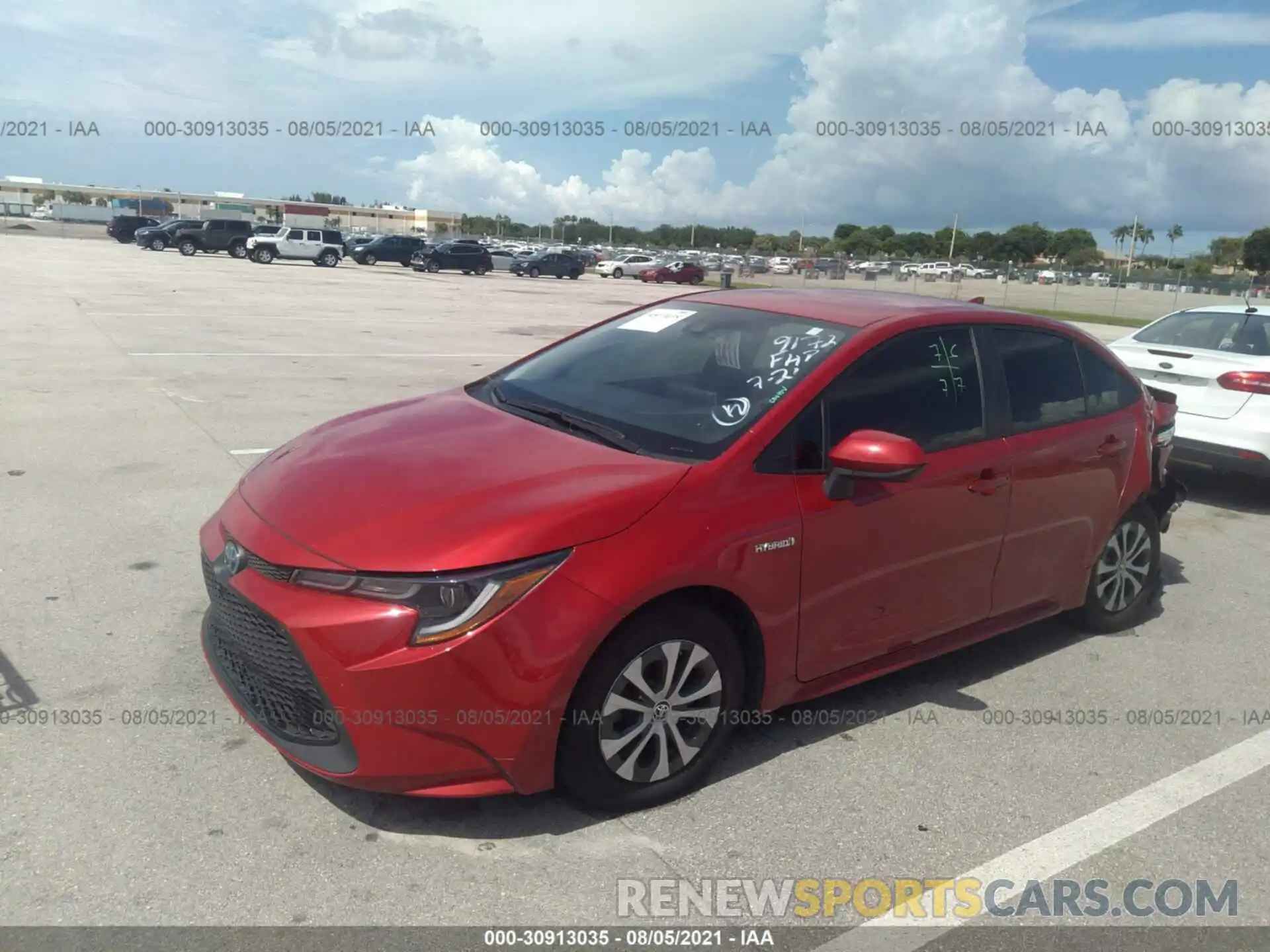 2 Photograph of a damaged car JTDEAMDE6MJ009172 TOYOTA COROLLA 2021