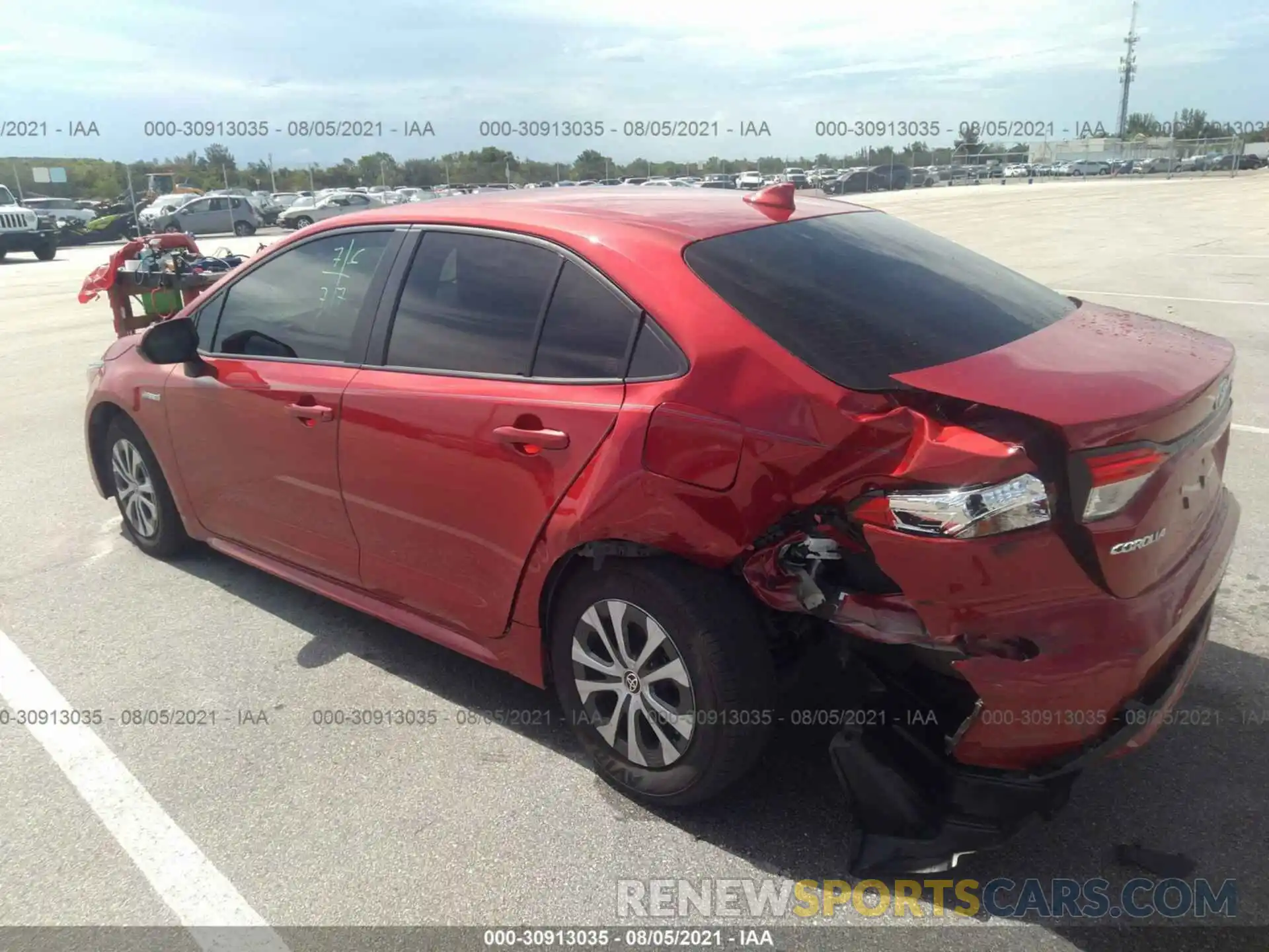 3 Photograph of a damaged car JTDEAMDE6MJ009172 TOYOTA COROLLA 2021