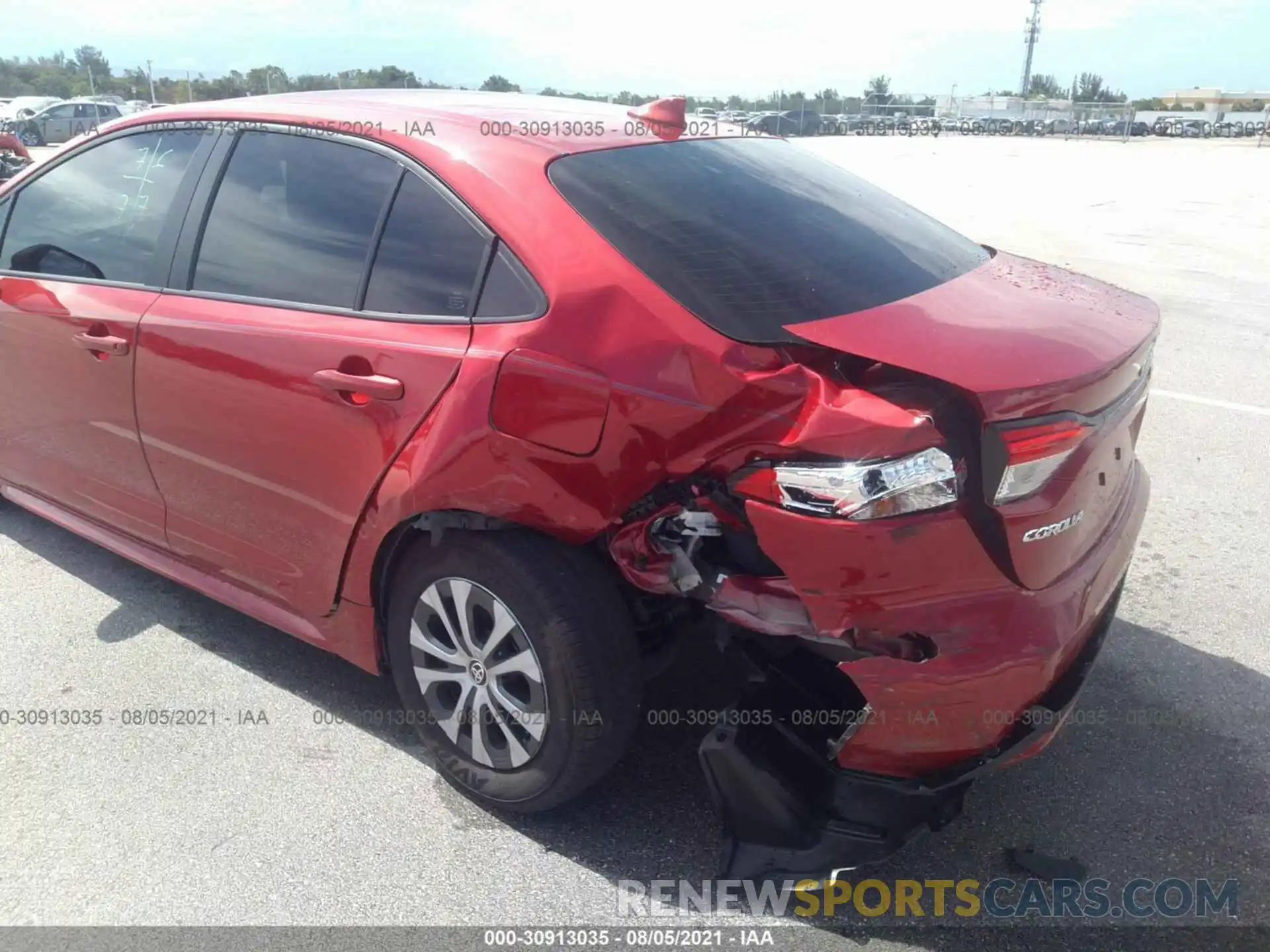 6 Photograph of a damaged car JTDEAMDE6MJ009172 TOYOTA COROLLA 2021