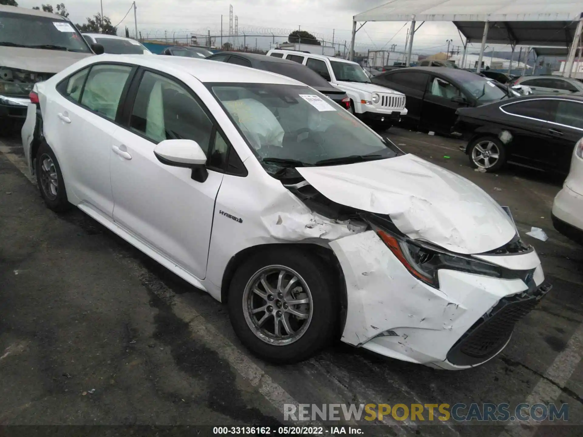 1 Photograph of a damaged car JTDEAMDE6MJ009608 TOYOTA COROLLA 2021