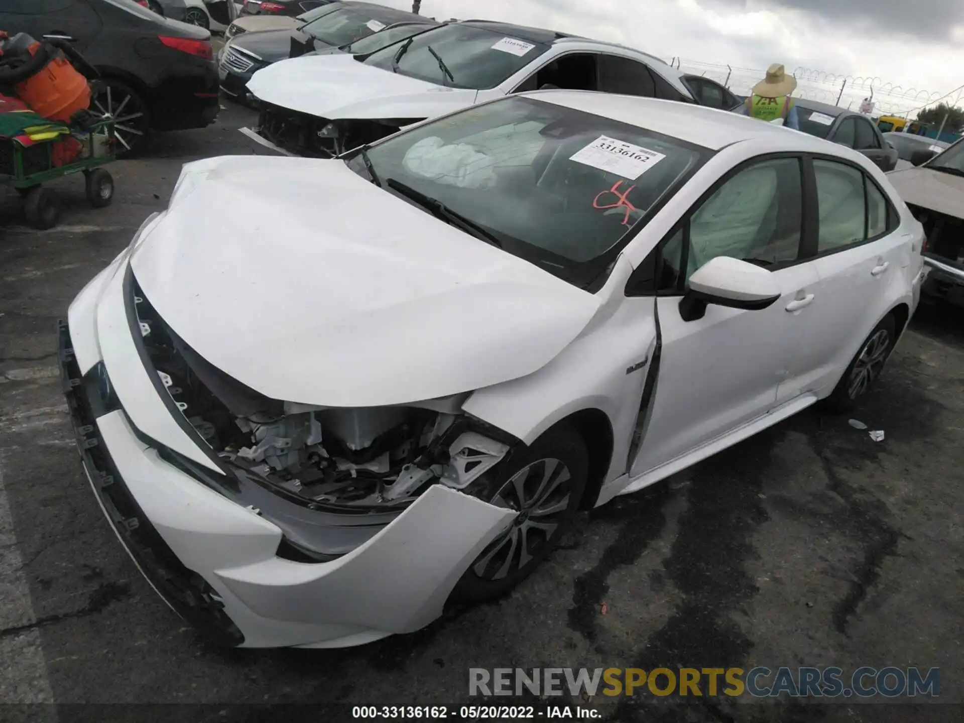 2 Photograph of a damaged car JTDEAMDE6MJ009608 TOYOTA COROLLA 2021