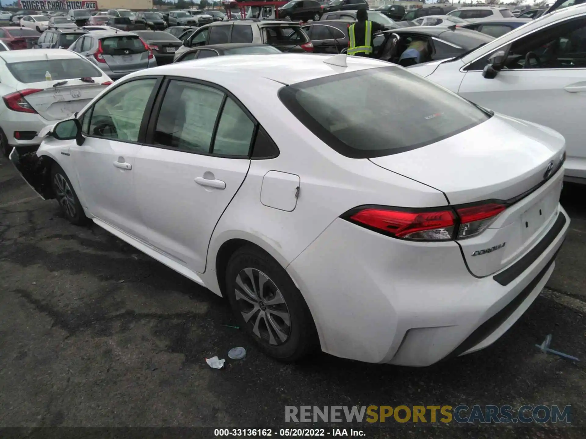 3 Photograph of a damaged car JTDEAMDE6MJ009608 TOYOTA COROLLA 2021