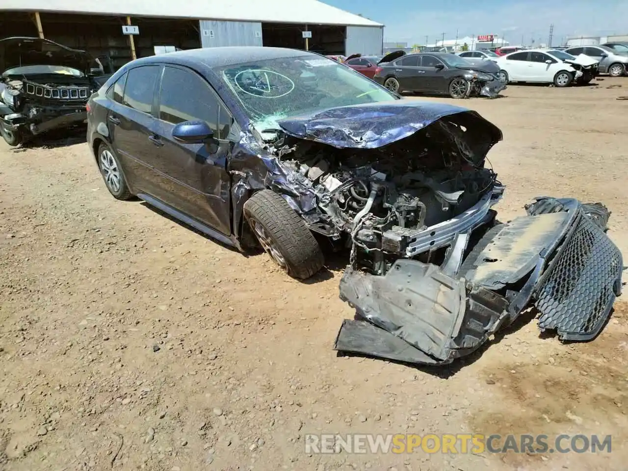 1 Photograph of a damaged car JTDEAMDE6MJ010192 TOYOTA COROLLA 2021