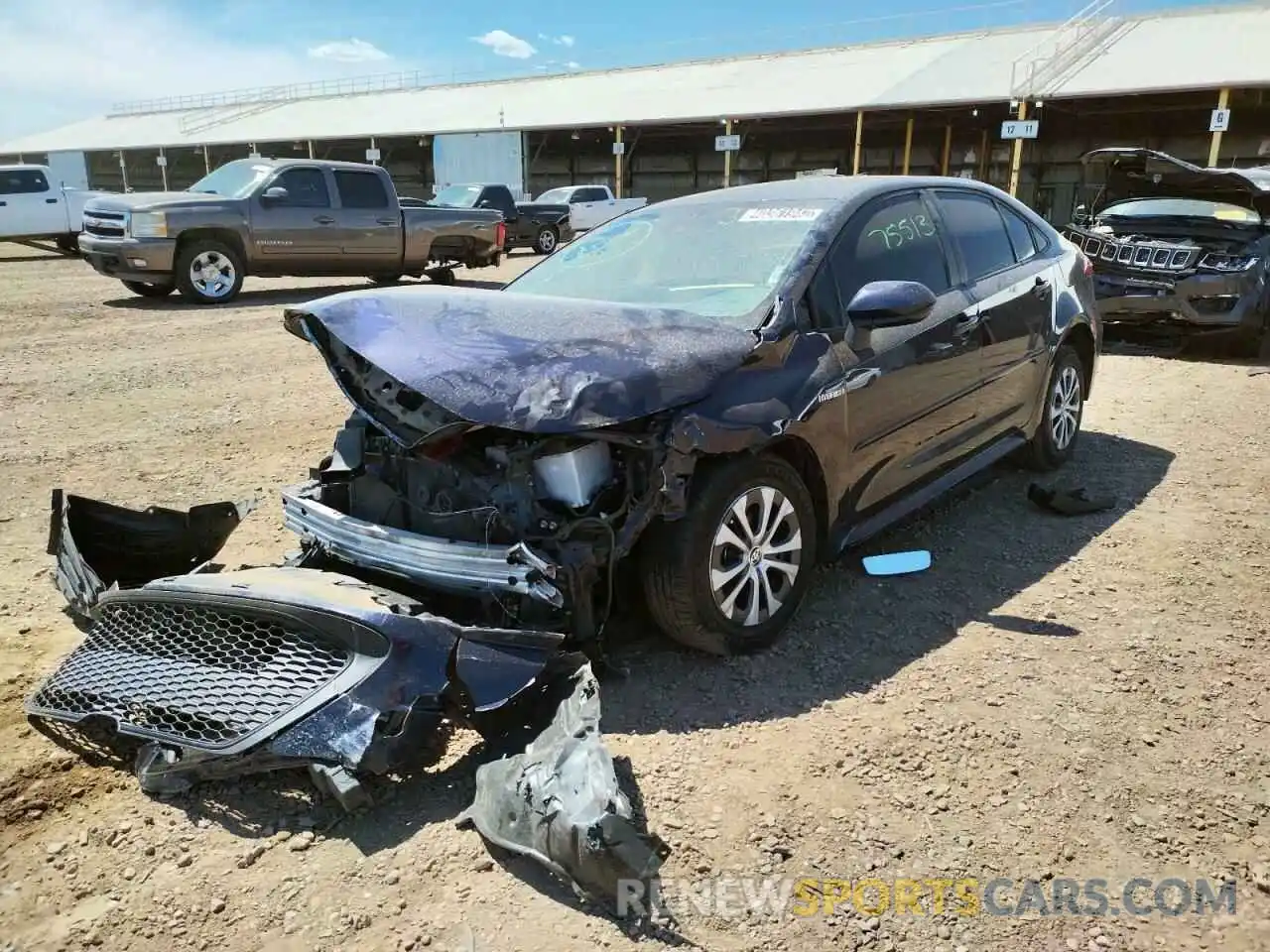 2 Photograph of a damaged car JTDEAMDE6MJ010192 TOYOTA COROLLA 2021